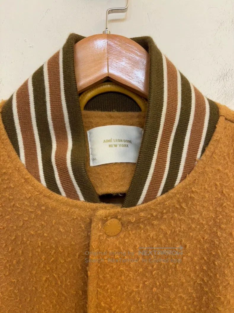 Aime Leon Dore Aime Leon Dore Fleece Wool Baseball Jacket Size US XL / EU 56 / 4 - 3 Thumbnail
