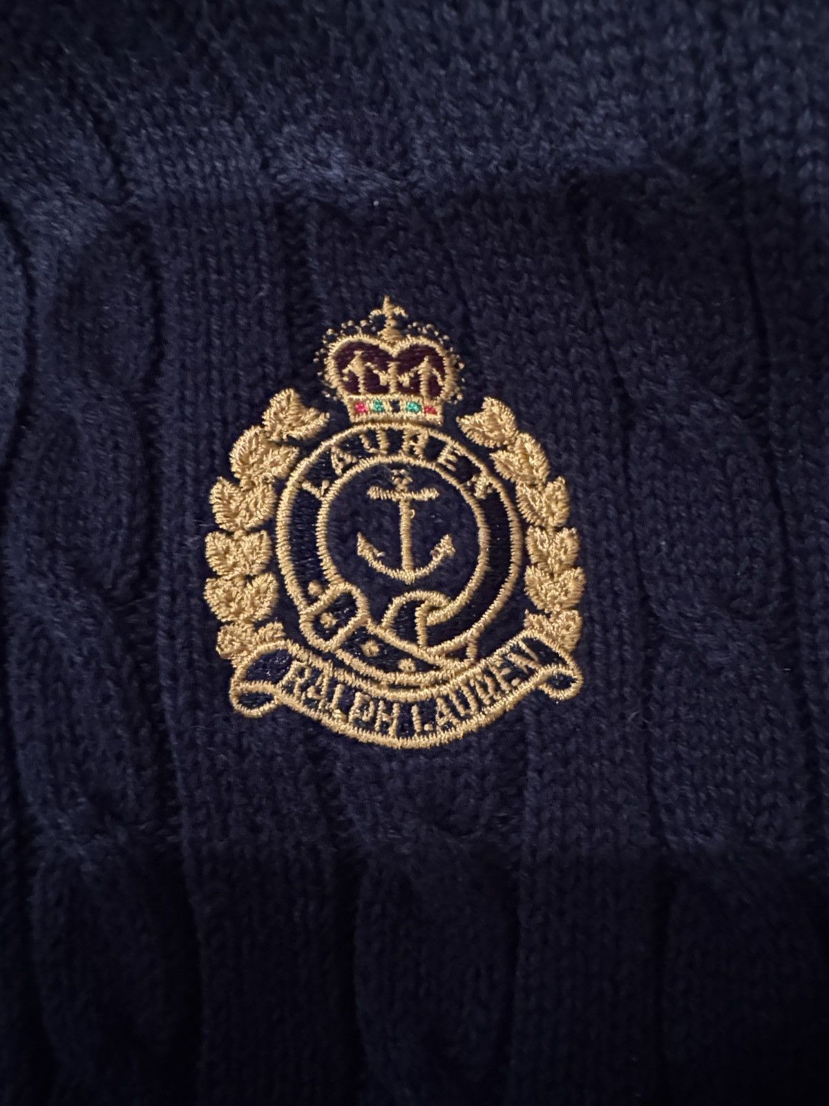 Polo Ralph Lauren Vintage Ralph Lauren Navy Crest Mock Knit Sweater Australia Size L / US 10 / IT 46 - 5 Thumbnail