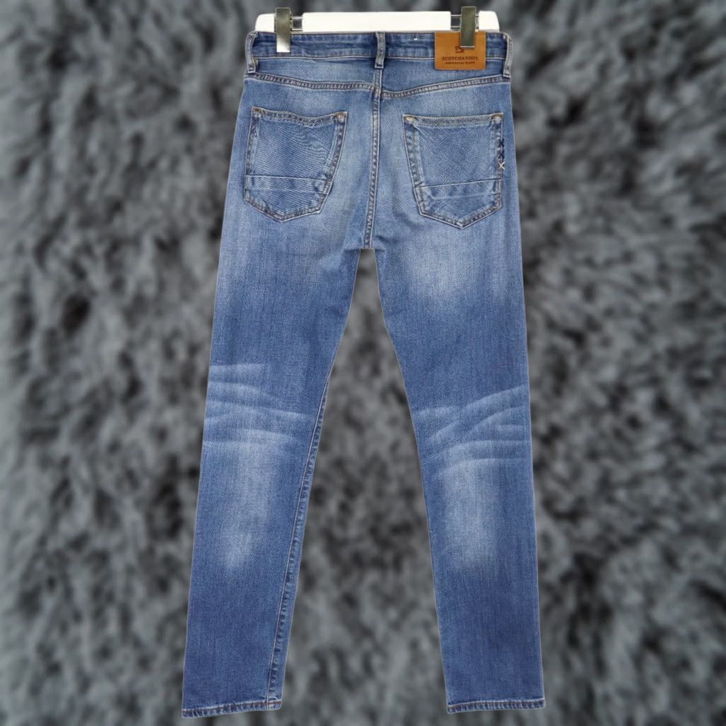 Scotch & Soda SCOTCH & SODA Vernon Jeans Men's W30/L32 Slim Fit Button Fly Fade Whisker Blue Denim Slim Jeans Mens Size US 30 / EU 46 - 1 Thumbnail