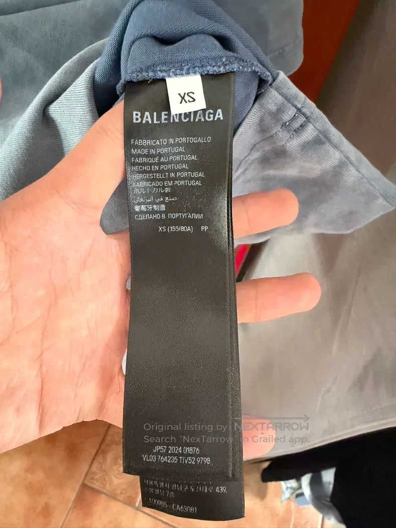 Balenciaga Balenciaga Misty Blue Cola Print Short Sleeve XS Size Size US XS / EU 42 / 0 - 4 Thumbnail
