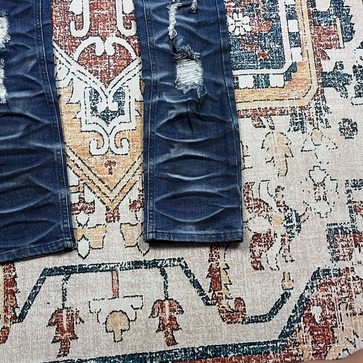 Japanese Brand Y2K Midas Distressed Denim Pants Size US 30 / EU 46 - 5 Thumbnail
