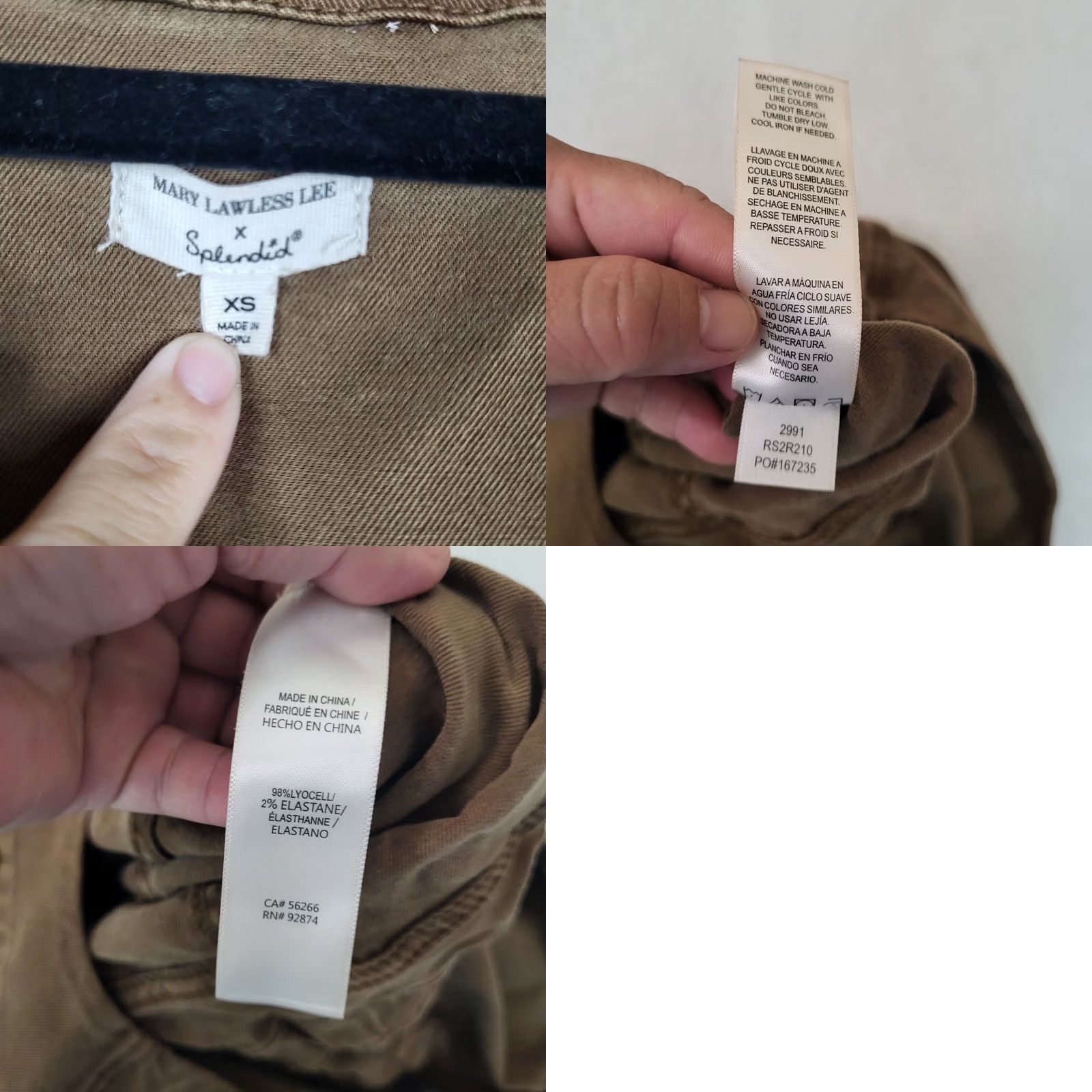 Splendid Mary Lawless Lee X Splendid Utility Zipper V-Neck Rompers & Jumpsuits Size XS Size 26" / US 2 / IT 38 - 9 Thumbnail