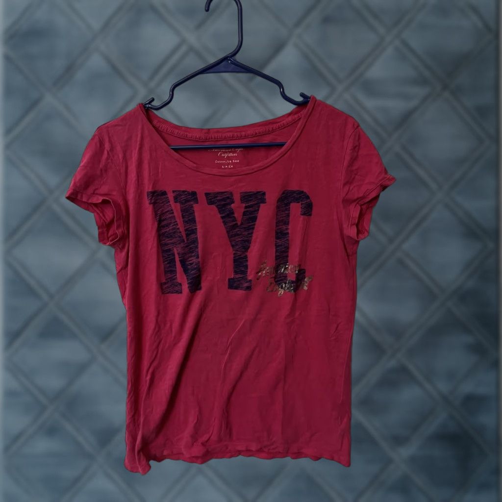 American Eagle Outfitters AMERICAN EAGLE Pink Graphic T-Shirt Women's Short Sleeve Small Size S / US 4 / IT 40 - 1 Thumbnail