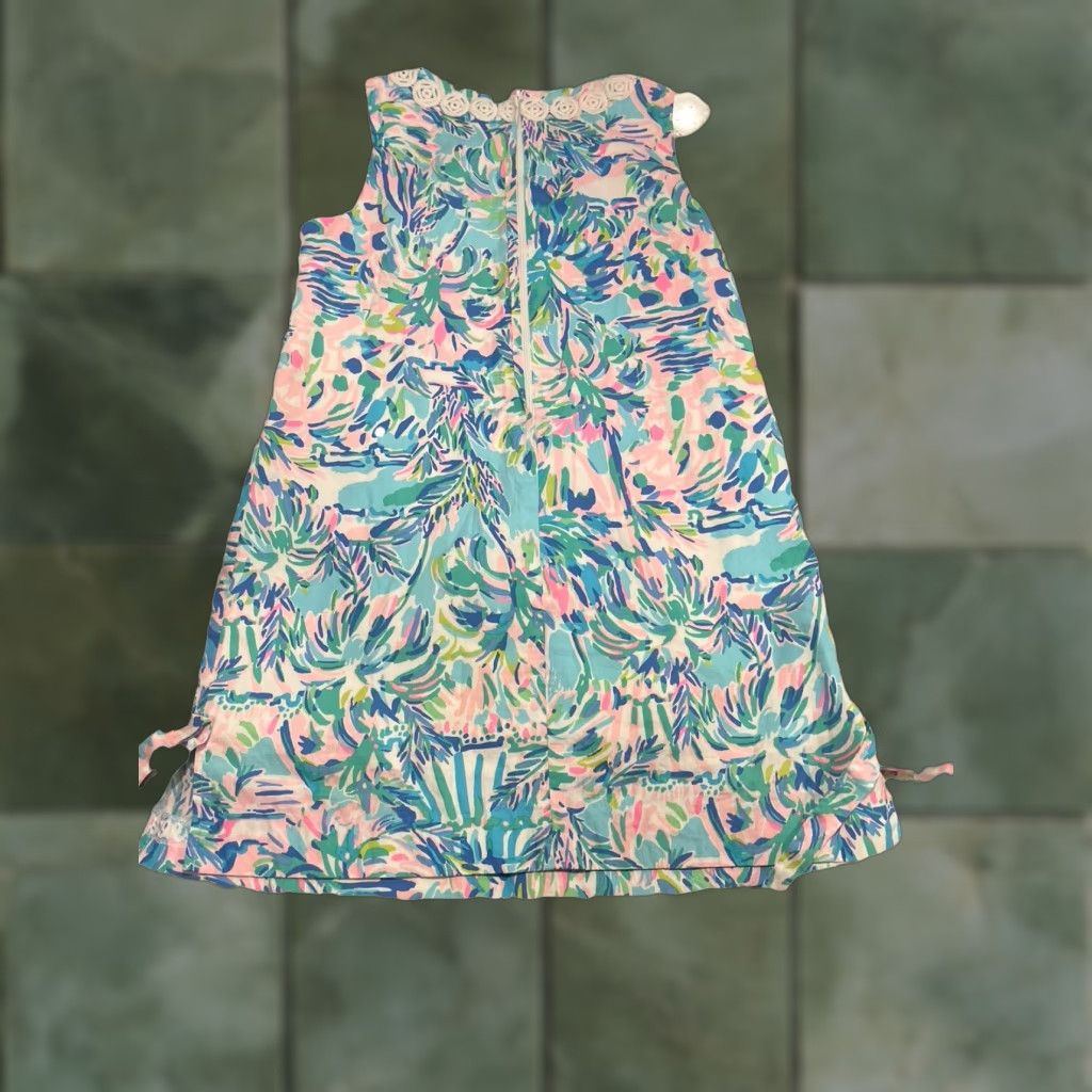 Lilly Pulitzer VINTAGE Lilly Pulitzer Ibiza Blue Cabana Shift Dress Girls Size 8 Size M / US 6-8 / IT 42-44 - 1 Thumbnail