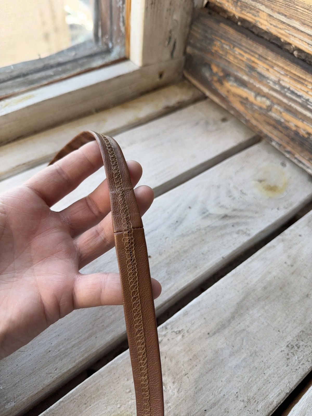 Japanese Brand Retro Vintage Brown Leather Tie 90s Western Biker Style Size ONE SIZE - 11 Thumbnail
