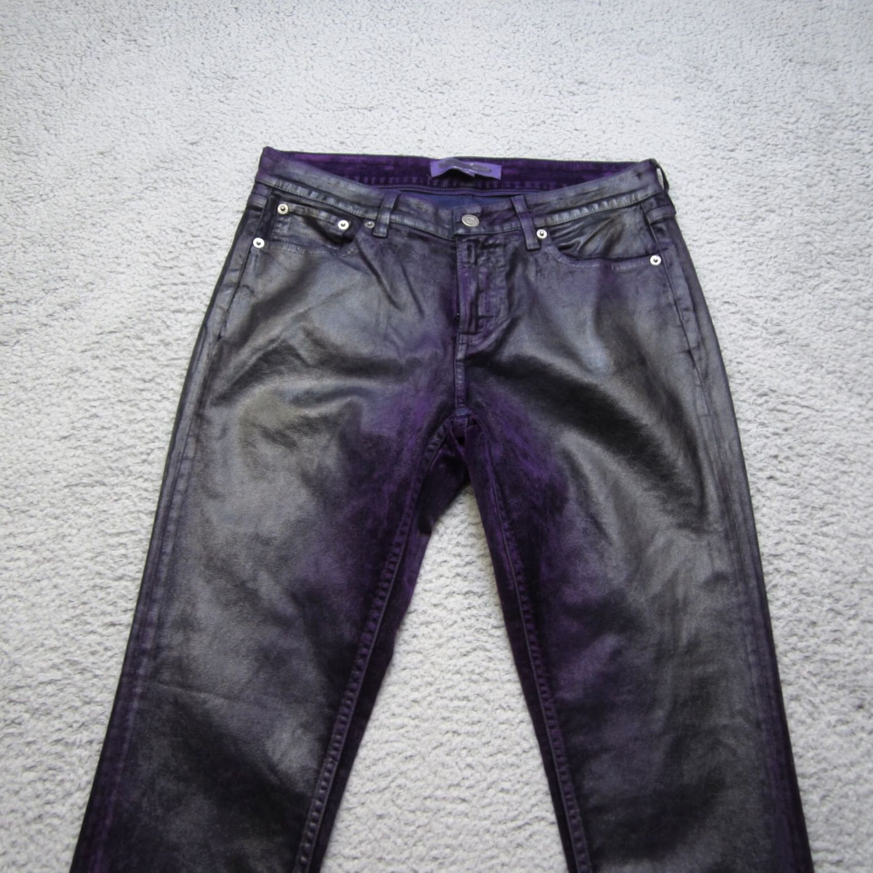 Ralph Lauren Purple Label Ralph Lauren Purple Label Mens 27 Purple Velvet Slim Casual Preppy Pants Size US 27 - 4 Thumbnail