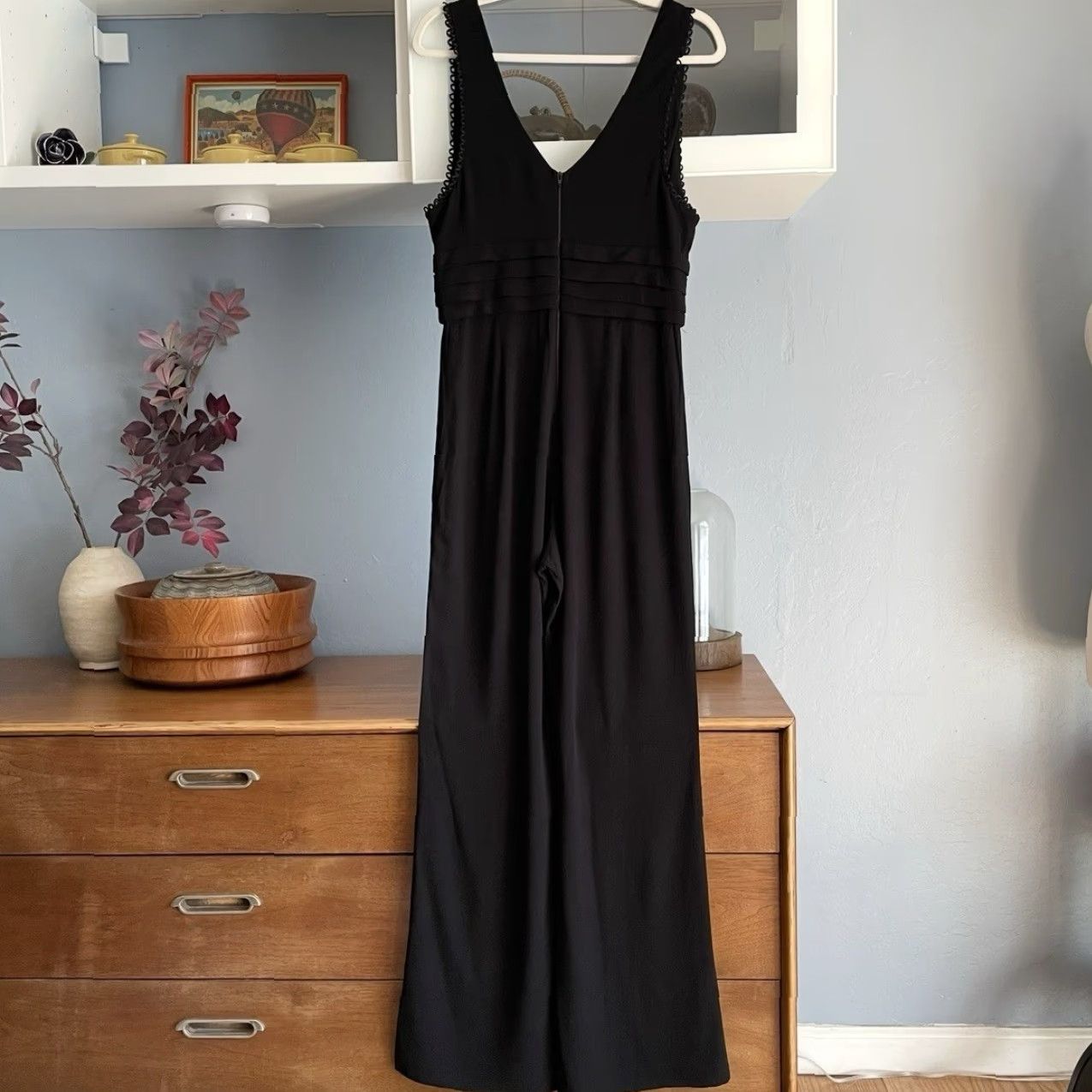 Vintage VINTAGE Stone Cold Fox Jumpsuit Black Flared Leg Sleeveless Size 2 Women Casual Party/Cocktail Travel Size 26" / US 2 / IT 38 - 4 Thumbnail