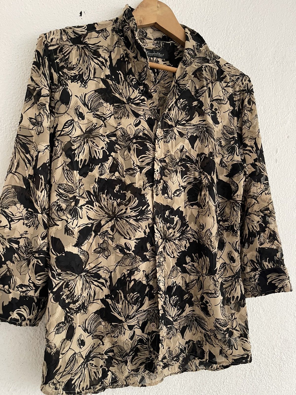 Tornado Mart Tornado Mart Floral Lace Button Shirt Size US L / EU 52-54 / 3 - 3 Thumbnail