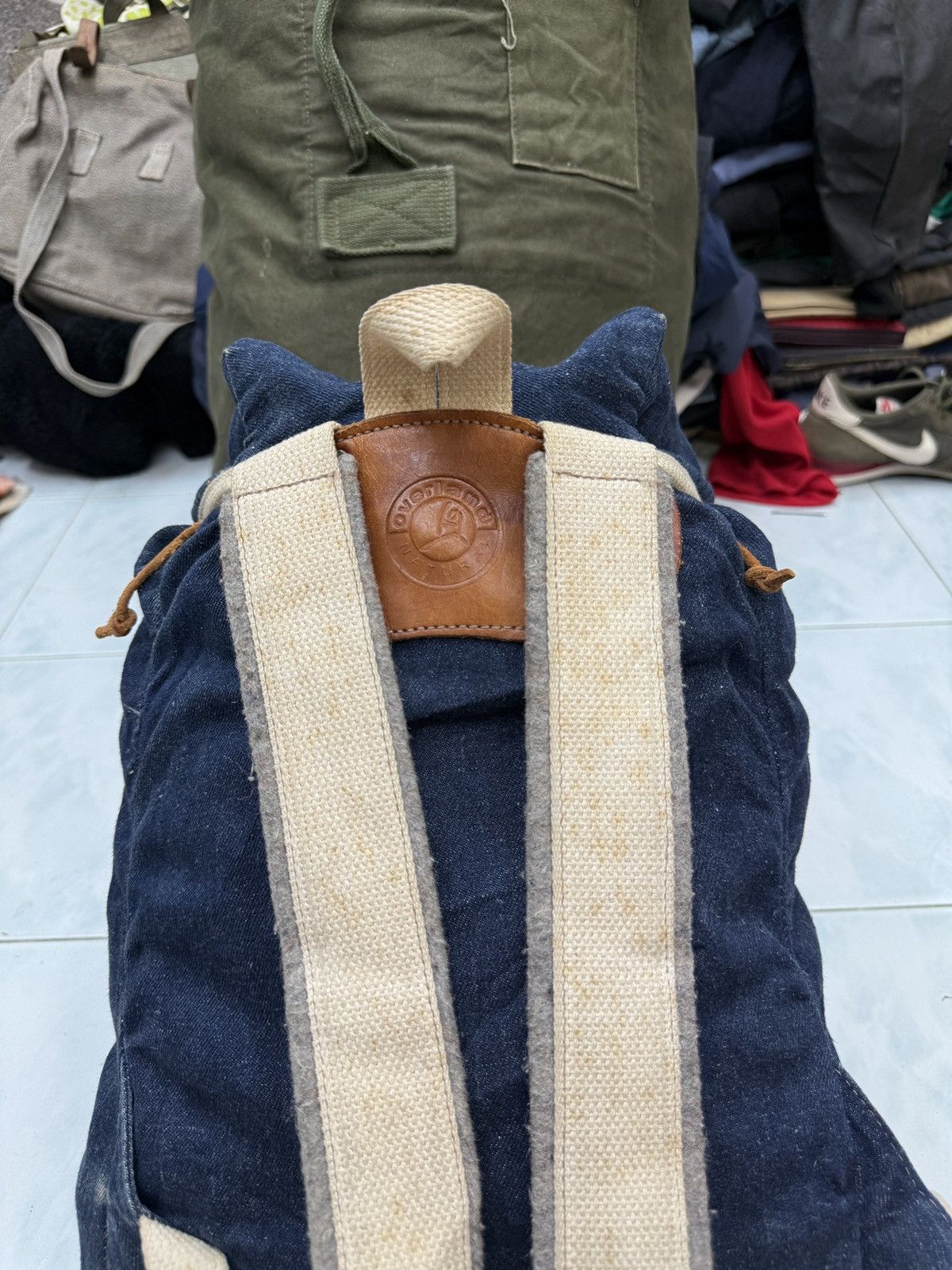 Overland 🔥🔥🔥ARCHIVE OVERLAND DENIM LEATHER BAGPACK Size ONE SIZE - 12 Thumbnail