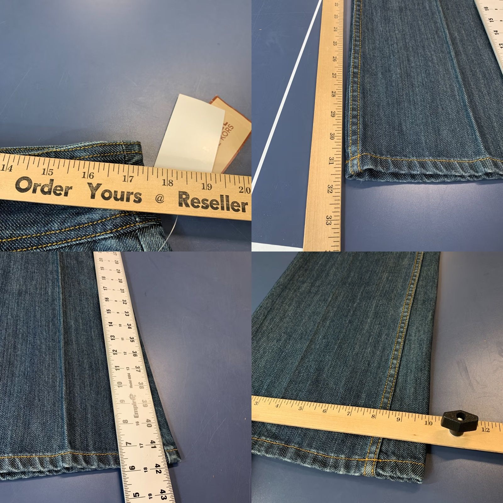 Michael Kors Michael Kors Denim Bootcut Jeans Womens 12 Blue Fits 33x32 Zip Pockets Size 34" / US 12 / IT 48 - 10 Thumbnail
