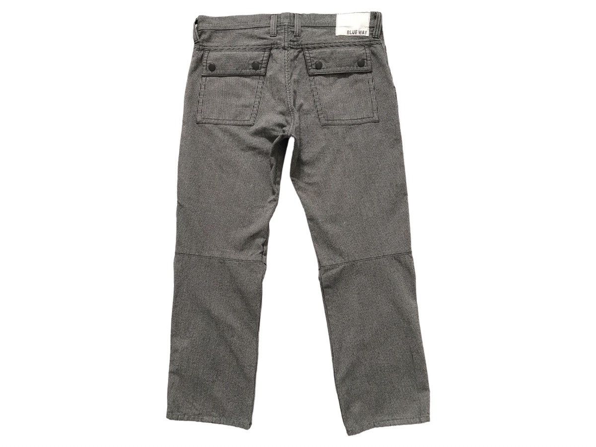 Japanese Brand BLUE WAY Garment Workers Houndstooth Rectangular Patch Pants Size US 34 / EU 50 - 2 Thumbnail