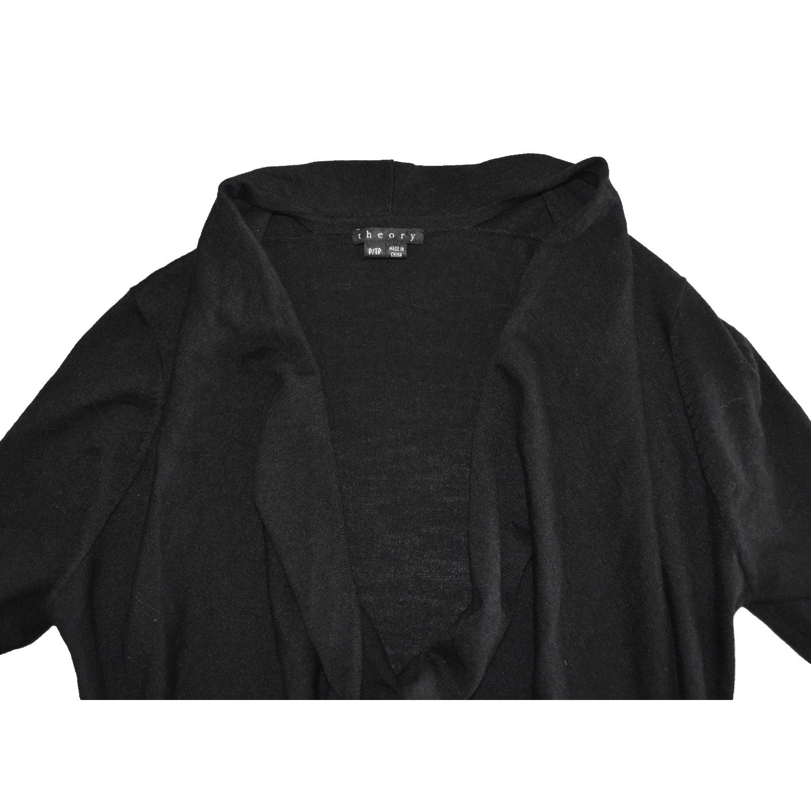 Theory THEORY Black Wool/Silk Knit Fitted Body Sweater Dress Size P Size XS / US 0-2 / IT 36-38 - 4 Thumbnail