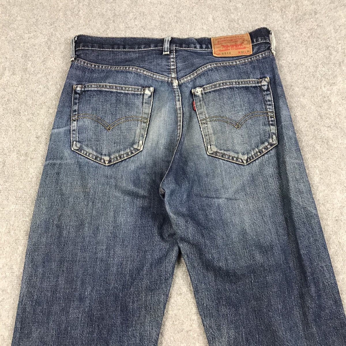 Japanese Brand × Levi's Vintage Clothing Levi’s 551Z Big E Selvadge Denim Distressed Jeans Pants Size US 30 / EU 46 - 11 Thumbnail