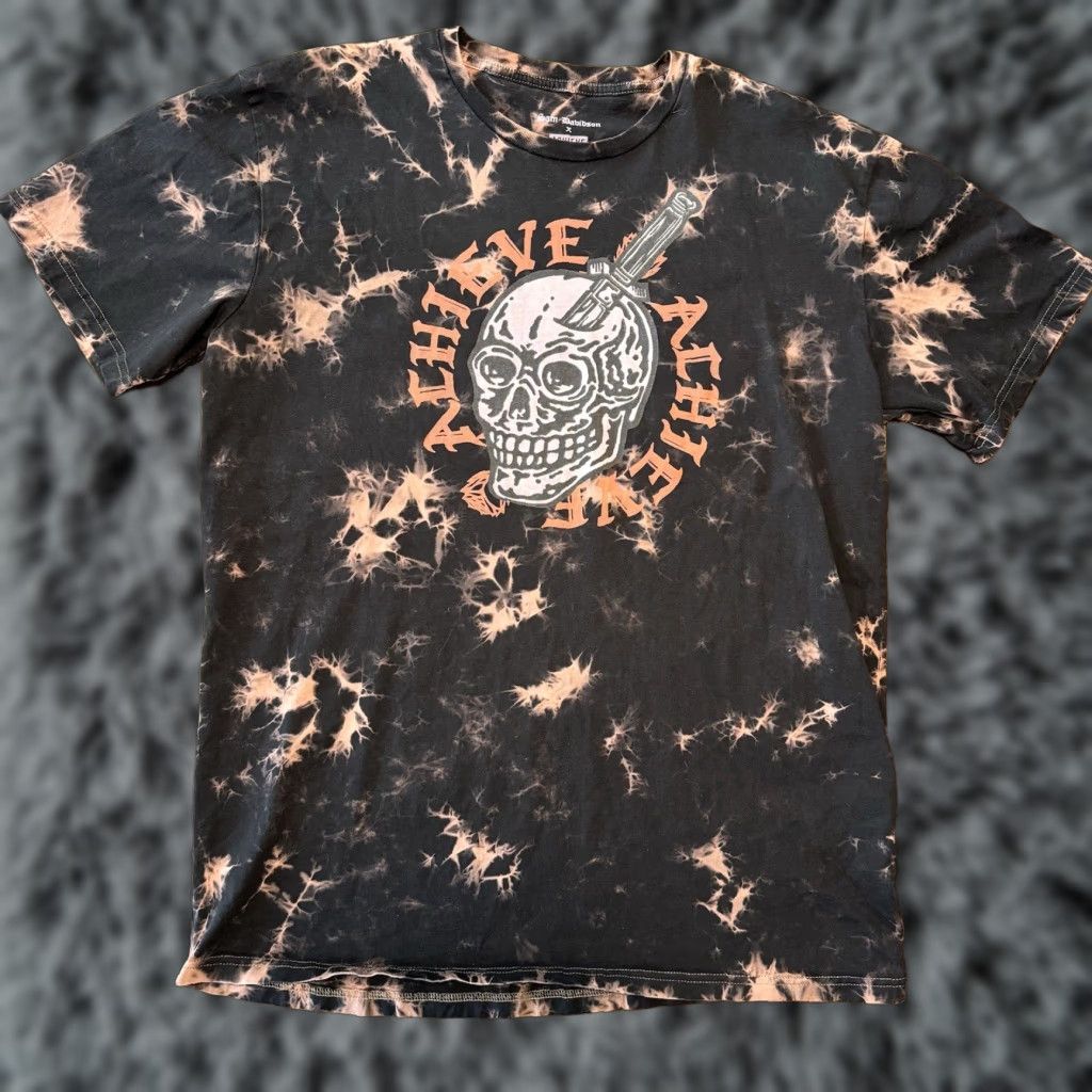 Vintage Achieve Sam Davidson T Shirt Men XXL Black Tie Dye Skull Graphic Print Limited Edition Mens Size US XXL / EU 58 / 5 - 1 Thumbnail