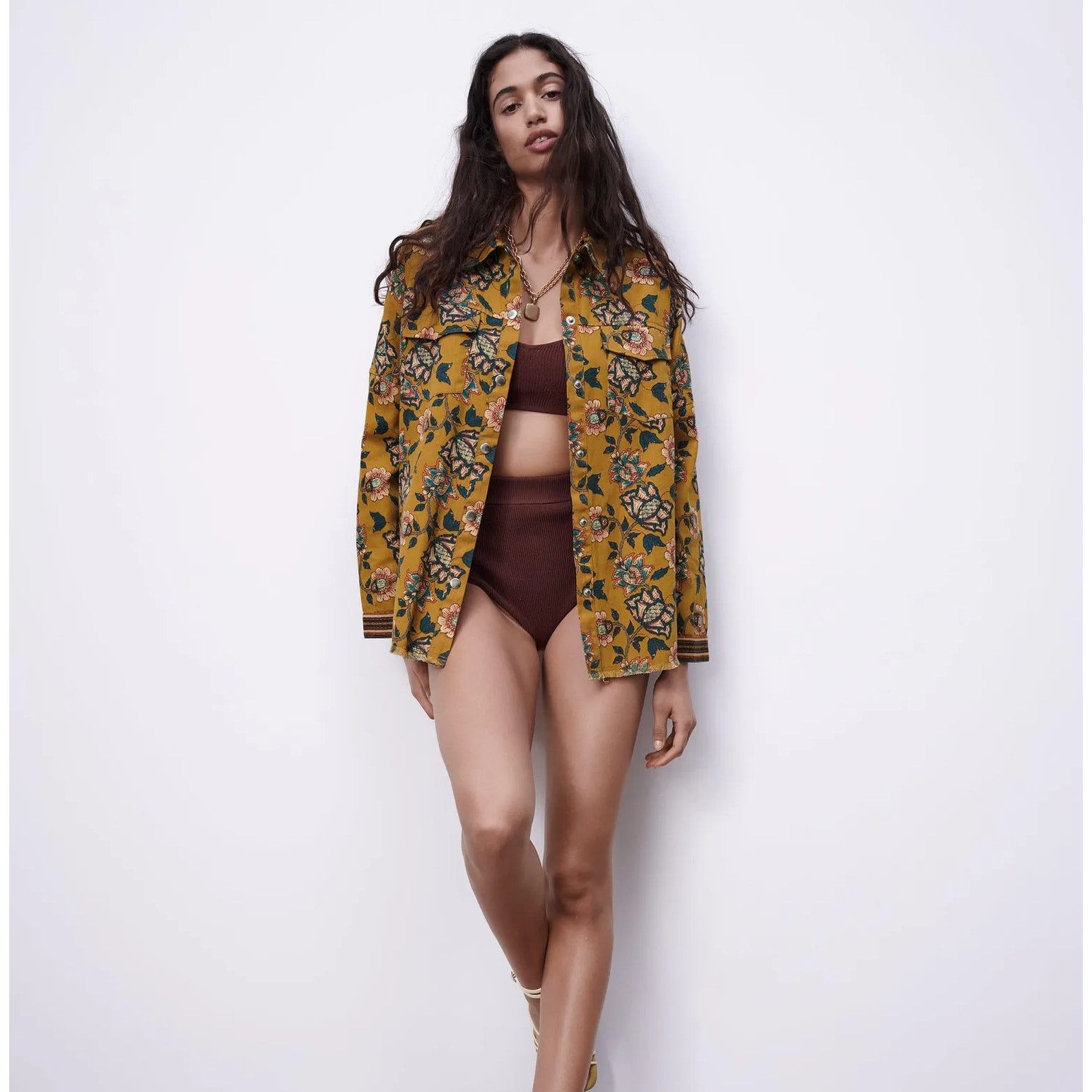Zara Zara Western Boho Floral Jacket NWT Size S / US 4 / IT 40 - 15 Thumbnail