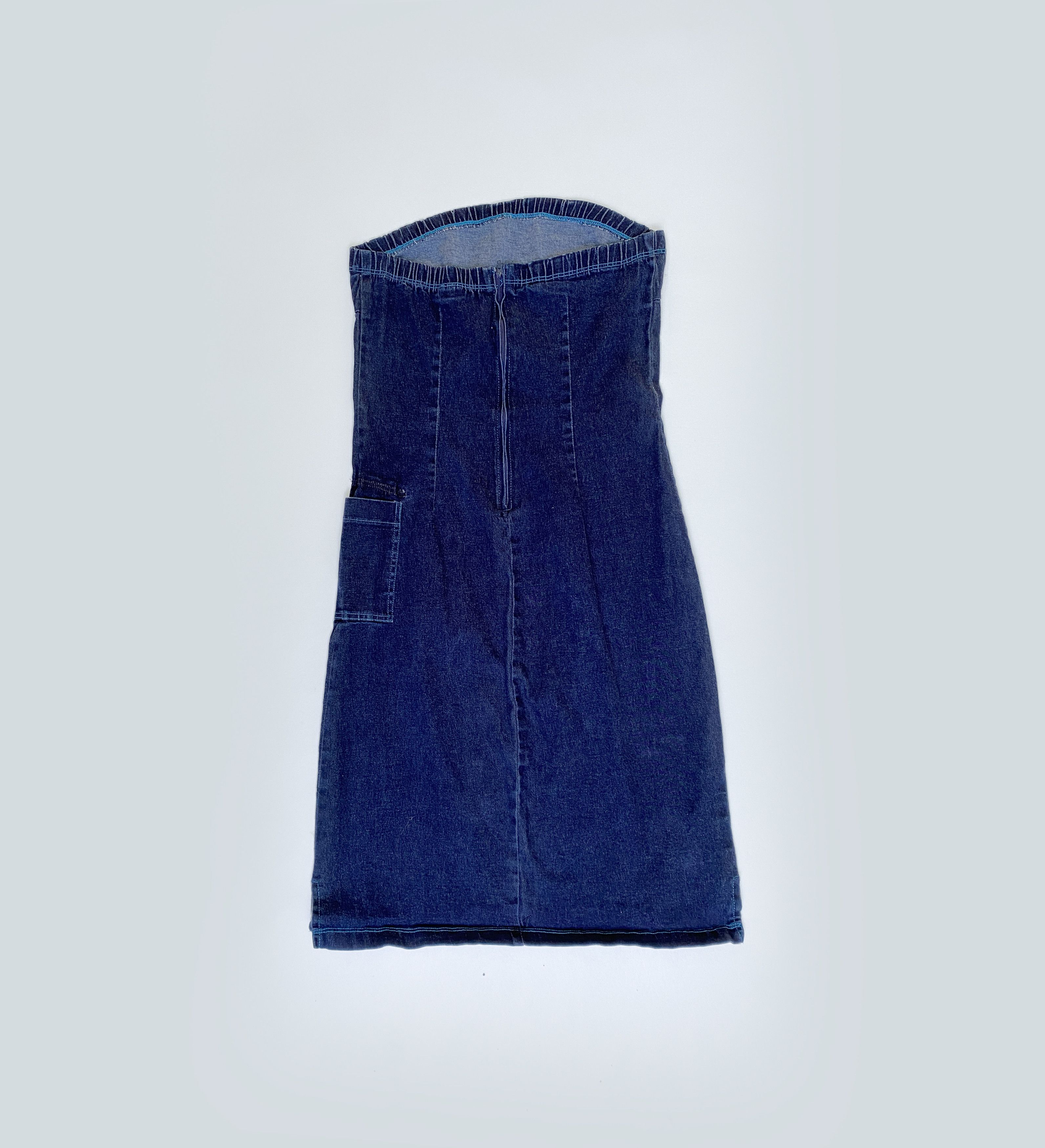 Vintage Vintage Denim Tube Dress Size M / US 6-8 / IT 42-44 - 8 Thumbnail