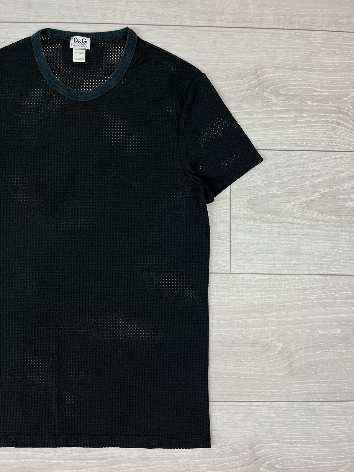 Dolce & Gabbana Dolce Gabbana Vintage Avante Garde Black Mesh T Shirt Size US M / EU 48-50 / 2 - 2 Thumbnail