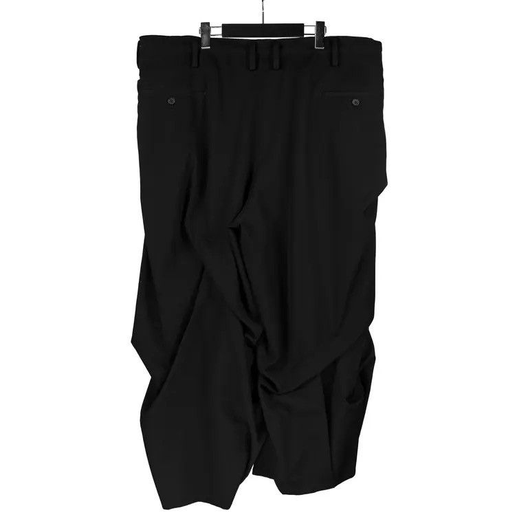 Yohji Yamamoto Yohji Yamamoto Pour Homme Wool Thick Wide Random Tuck Pants Size US 34 / EU 50 - 3 Thumbnail