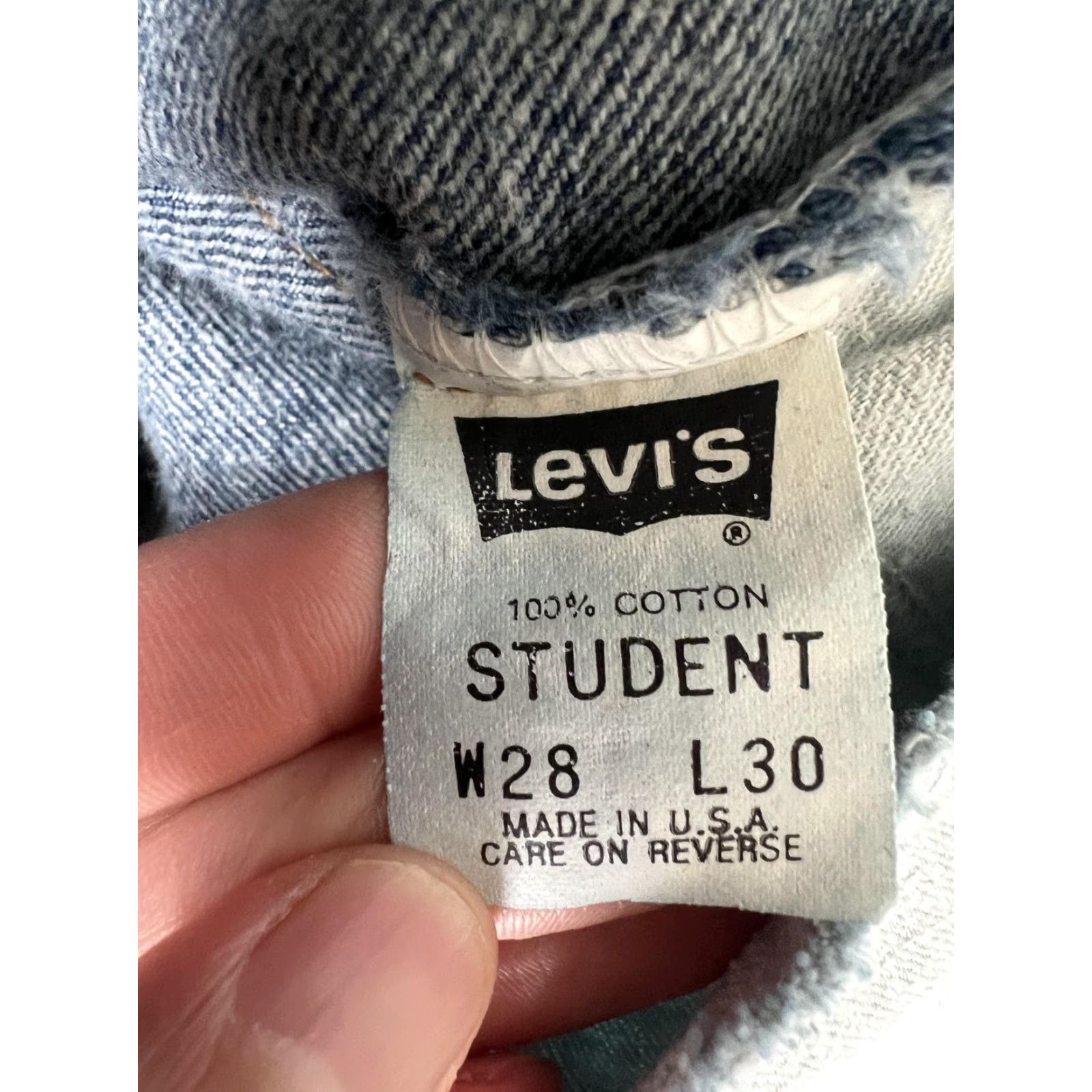 Levi's VINTAGE Levi's 551 Student Jeans Mens 26x30 Blue Acid Wash Tapered Made USA Size US 26 / EU 42 - 4 Thumbnail
