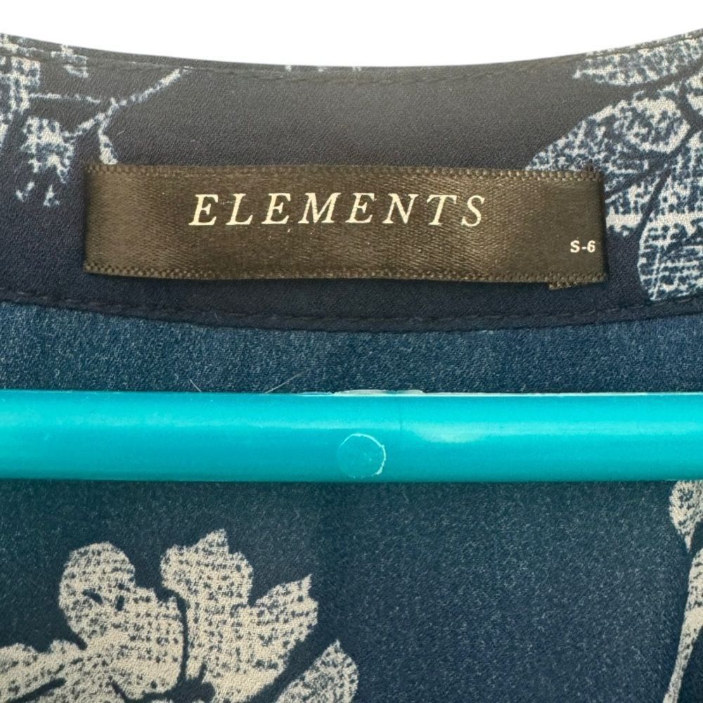 Element Elements SZ S blue ruffle frill floral print long sleeve dre Size S / US 4 / IT 40 - 6 Thumbnail
