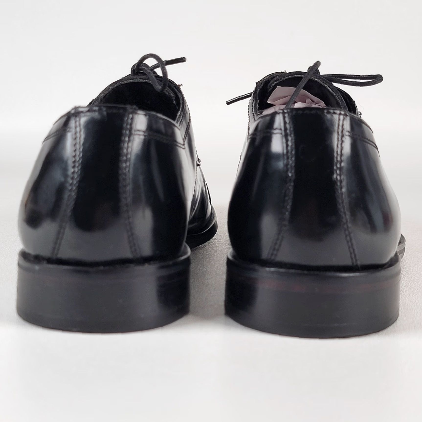 Nunn Bush Nunn Bush Shoes Mens Size 12 M Black Leather Dress Oxford Cap Toe Gloss Size ONE SIZE - 6 Thumbnail