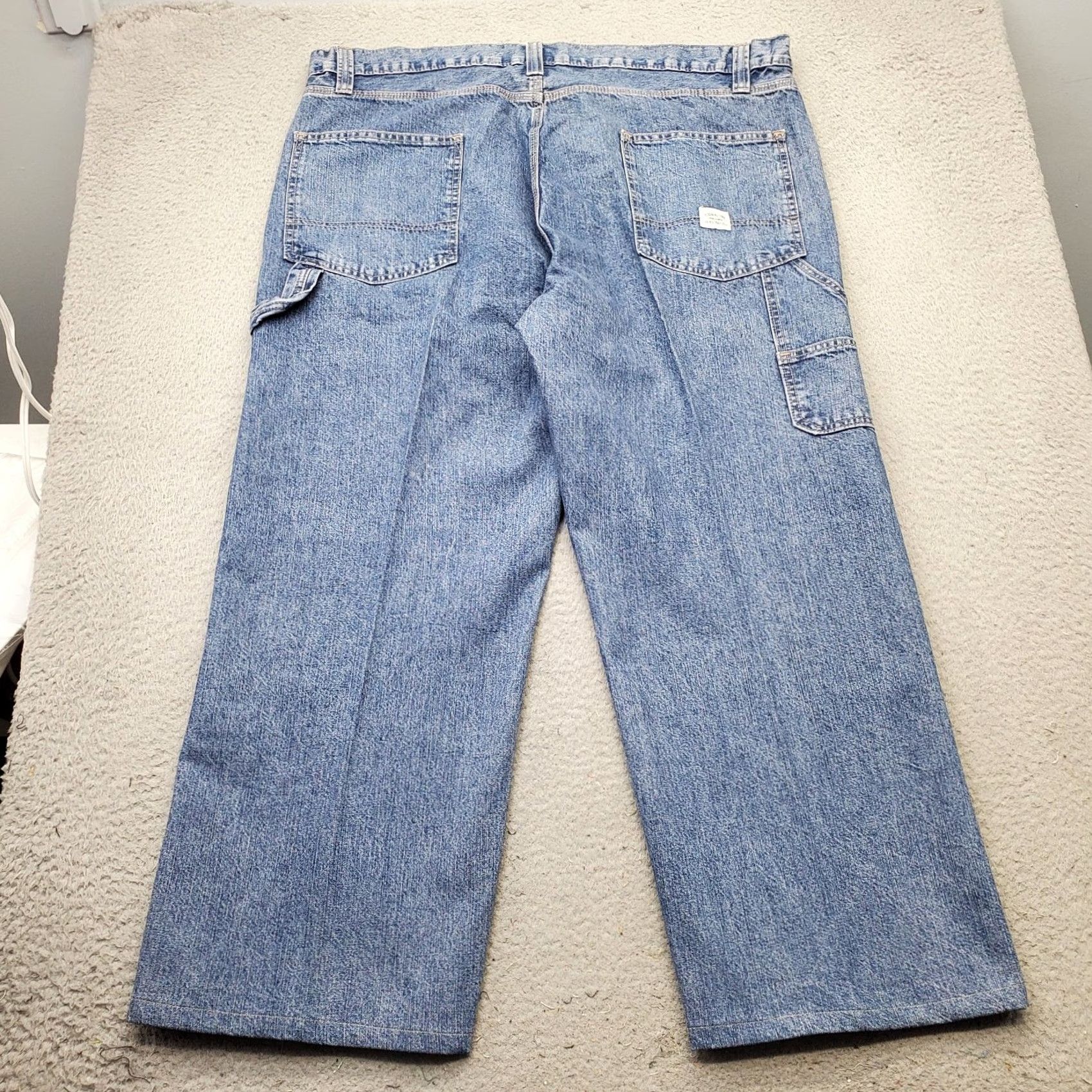 Levi's Levi's Mens Jeans 44x30 Blue Denim Carpenter Wide-Leg Slash Pocket 100% Cotton Size 44 Mens Blue Denim Jeans Size US 44 / EU 60 - 2 Thumbnail