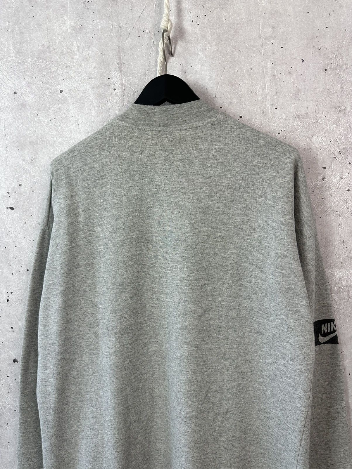 Nike Nike Vintage Swoosh Grey Crew Neck Cotton Sweatshirt Size US XL / EU 56 / 4 - 7 Thumbnail