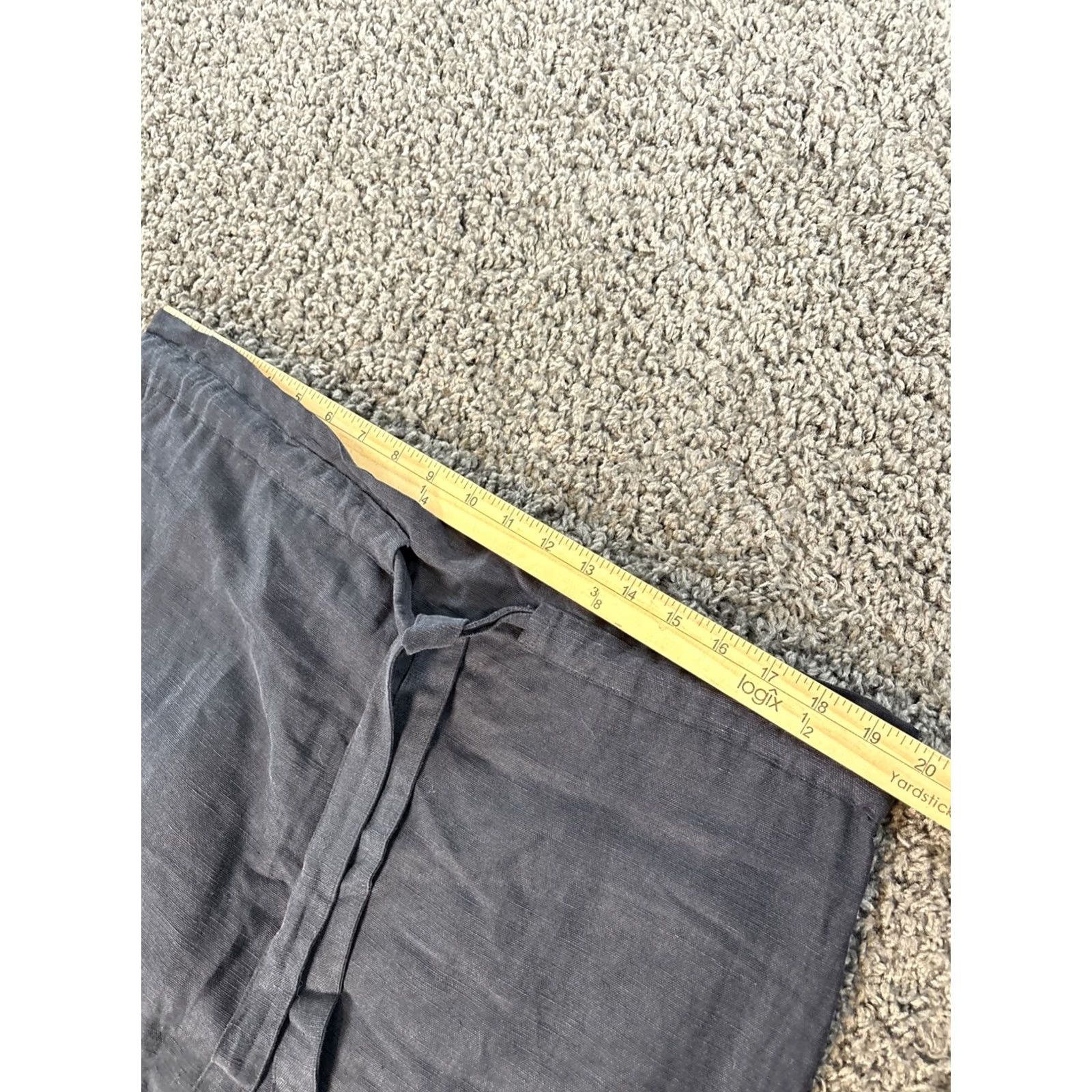 Ulla Johnson Ulla Johnson Drop Crotch Pants Sz 0 Gray Harem Paper Bag Drawstring Crop Linen Size 25" / US 0 / IT 36 - 4 Thumbnail