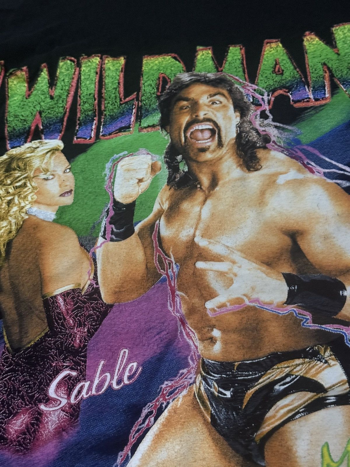 Vintage Vintage 90s WWF Marc Mero& Sable Wrestling T-Shirt Size US XL / EU 56 / 4 - 4 Thumbnail