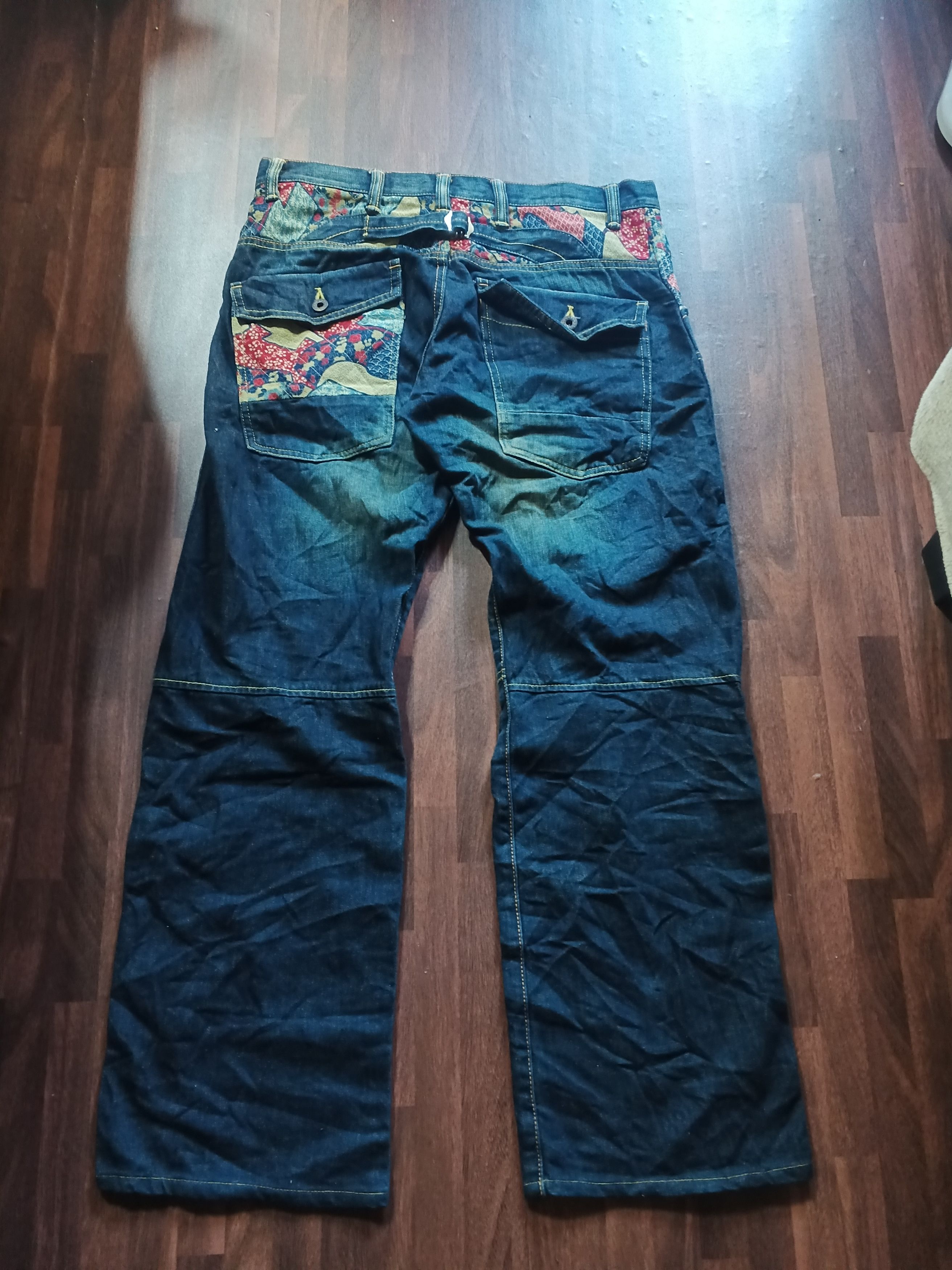 If Six Was Nine × Japanese Brand Rare Vintage Chaka Japan Motif patchwork denim kapital Pants Size US 34 / EU 50 - 2 Thumbnail