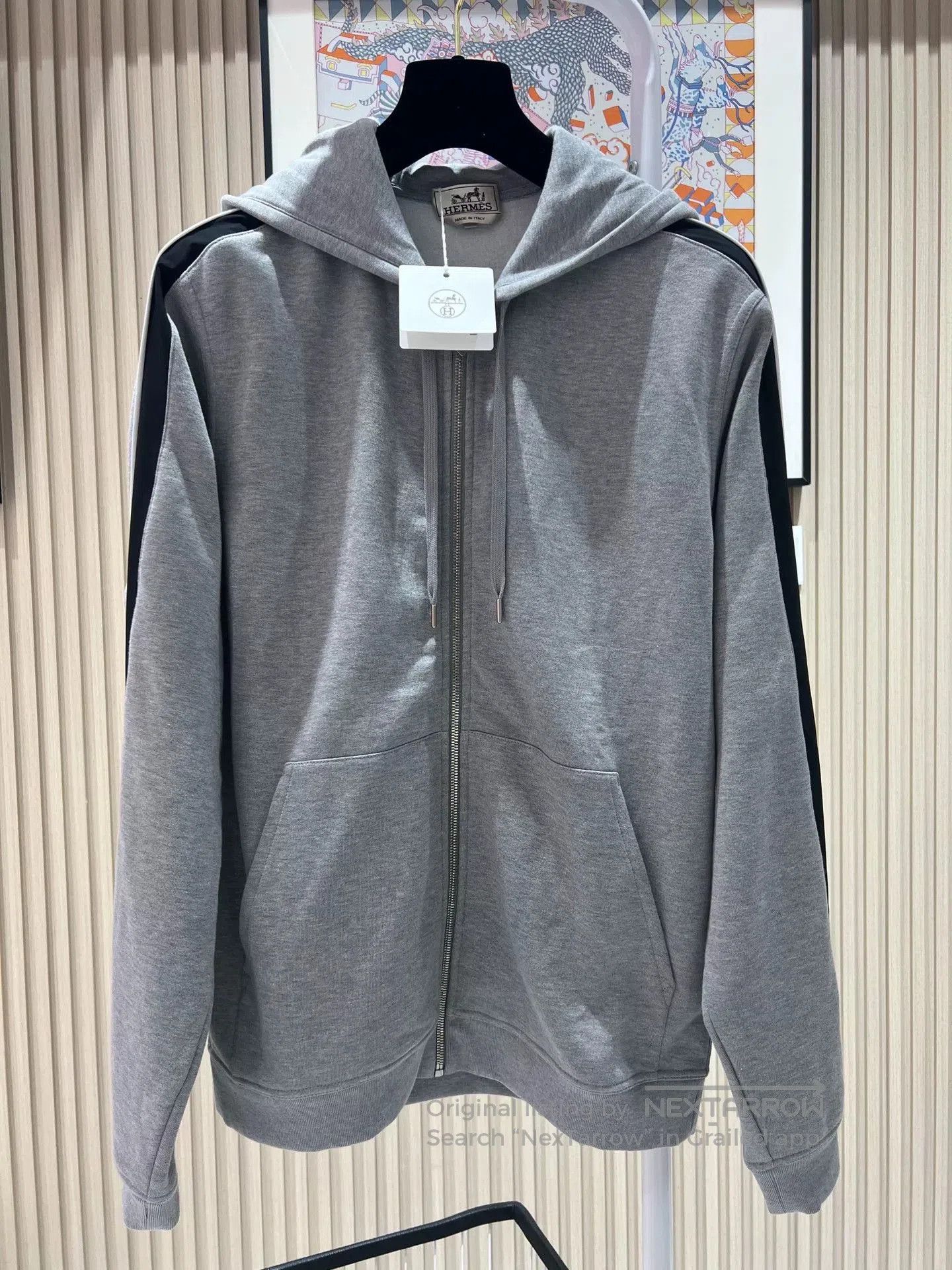 Hermes Hermes Men's Gray Hooded Cardigan. Size US L / EU 52-54 / 3 - 1 Thumbnail