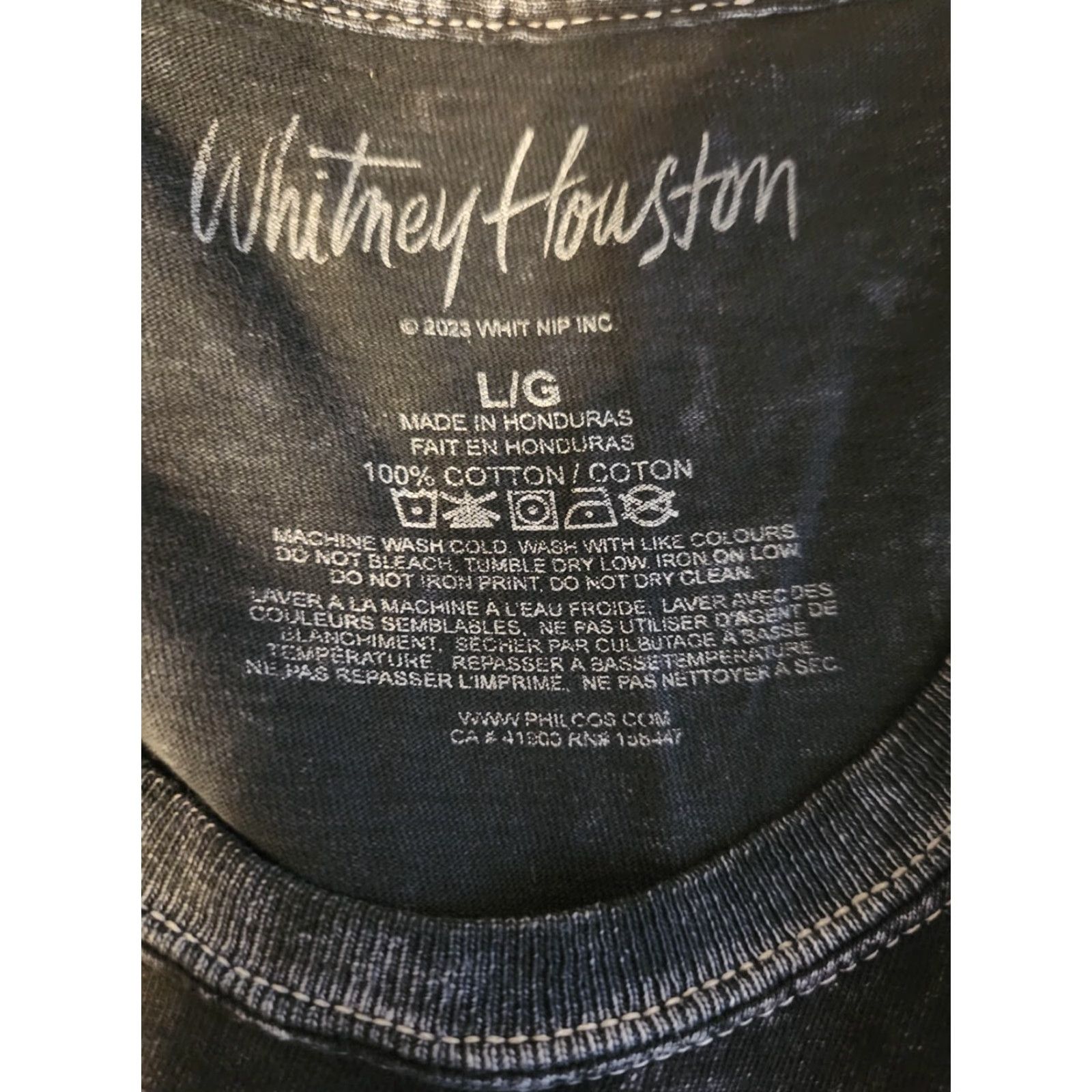 Vintage Whitney Houston Womens Black Crop Top Graphic Print Crew Neck Short Sleeve L Size L / US 10 / IT 46 - 2 Thumbnail