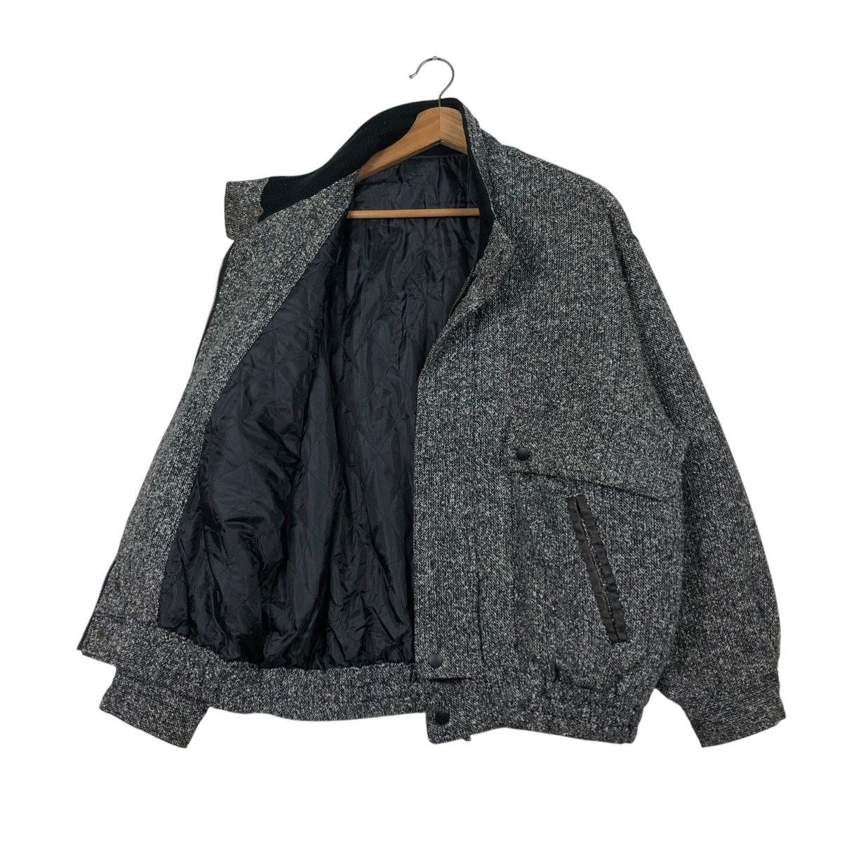 Japanese Brand Vintage Chunky Tweed Flight Jacket Rugged Workwear Aesthetic Size US M / EU 48-50 / 2 - 12 Thumbnail