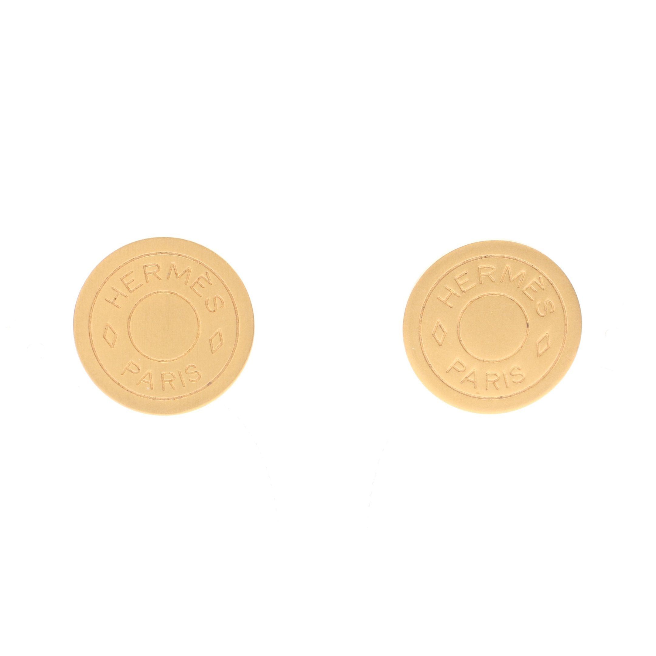 Hermes Hermes Serie Earrings Gp Gold Size ONE SIZE - 1 Thumbnail