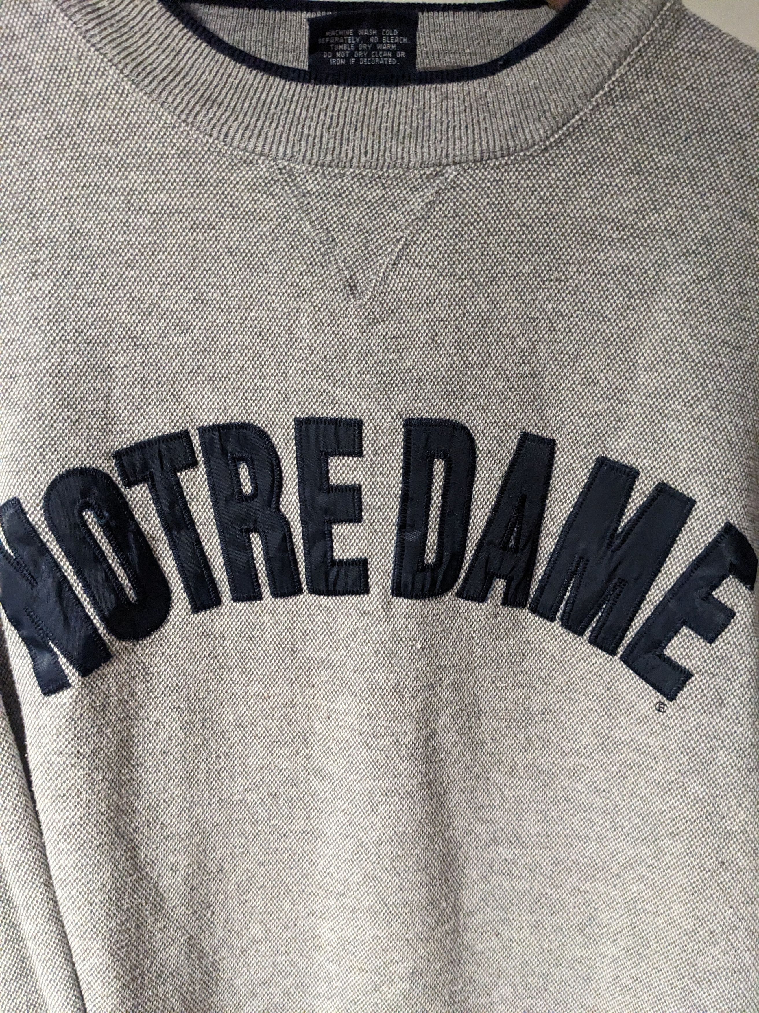 Vintage Vintage 90s Notre Dame University Fighting Irish Sweatshirt Size US XL / EU 56 / 4 - 2 Thumbnail
