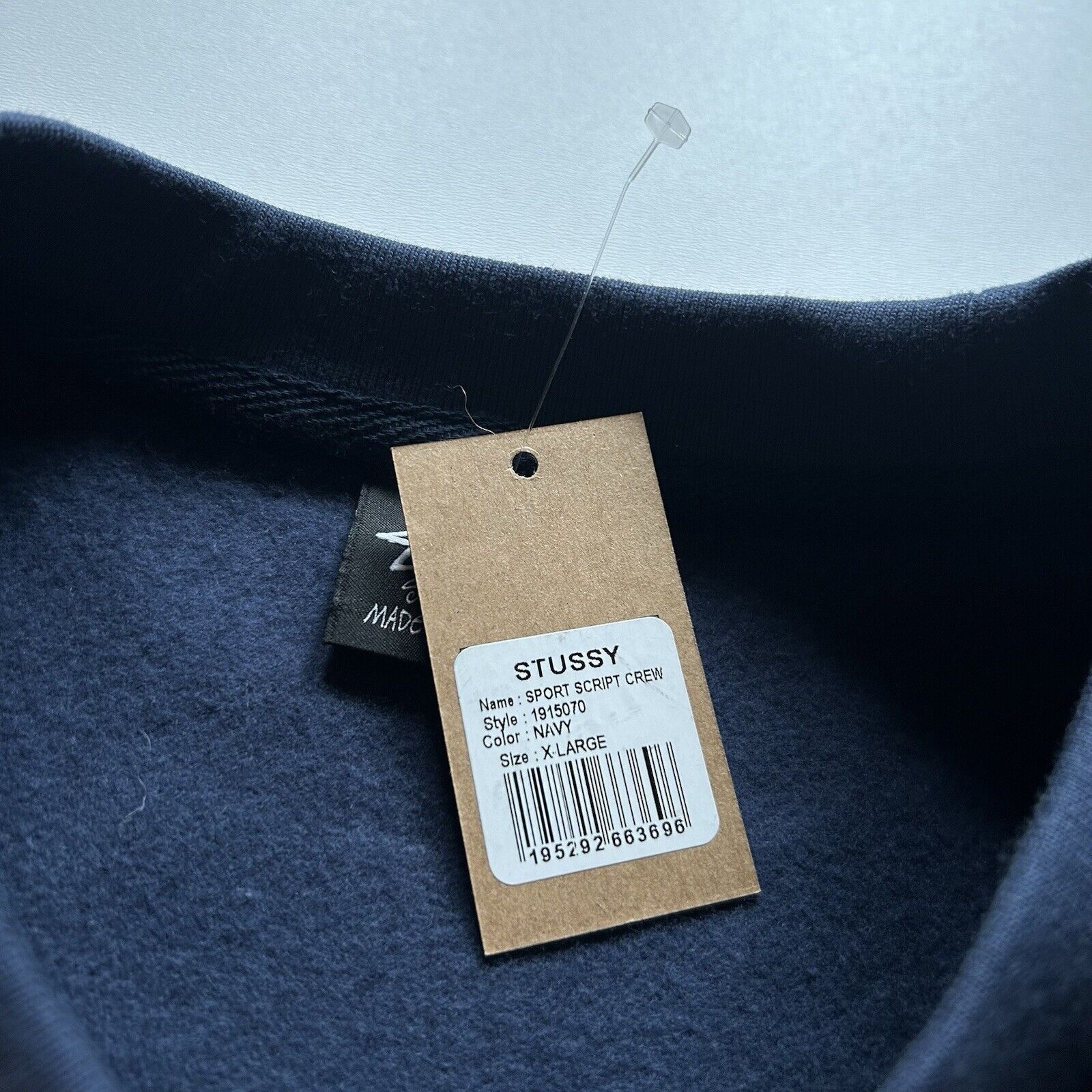 Stussy Stussy Sport Script Graphic Pullover Crewneck Men's XL Blue Size US XL / EU 56 / 4 - 4 Thumbnail