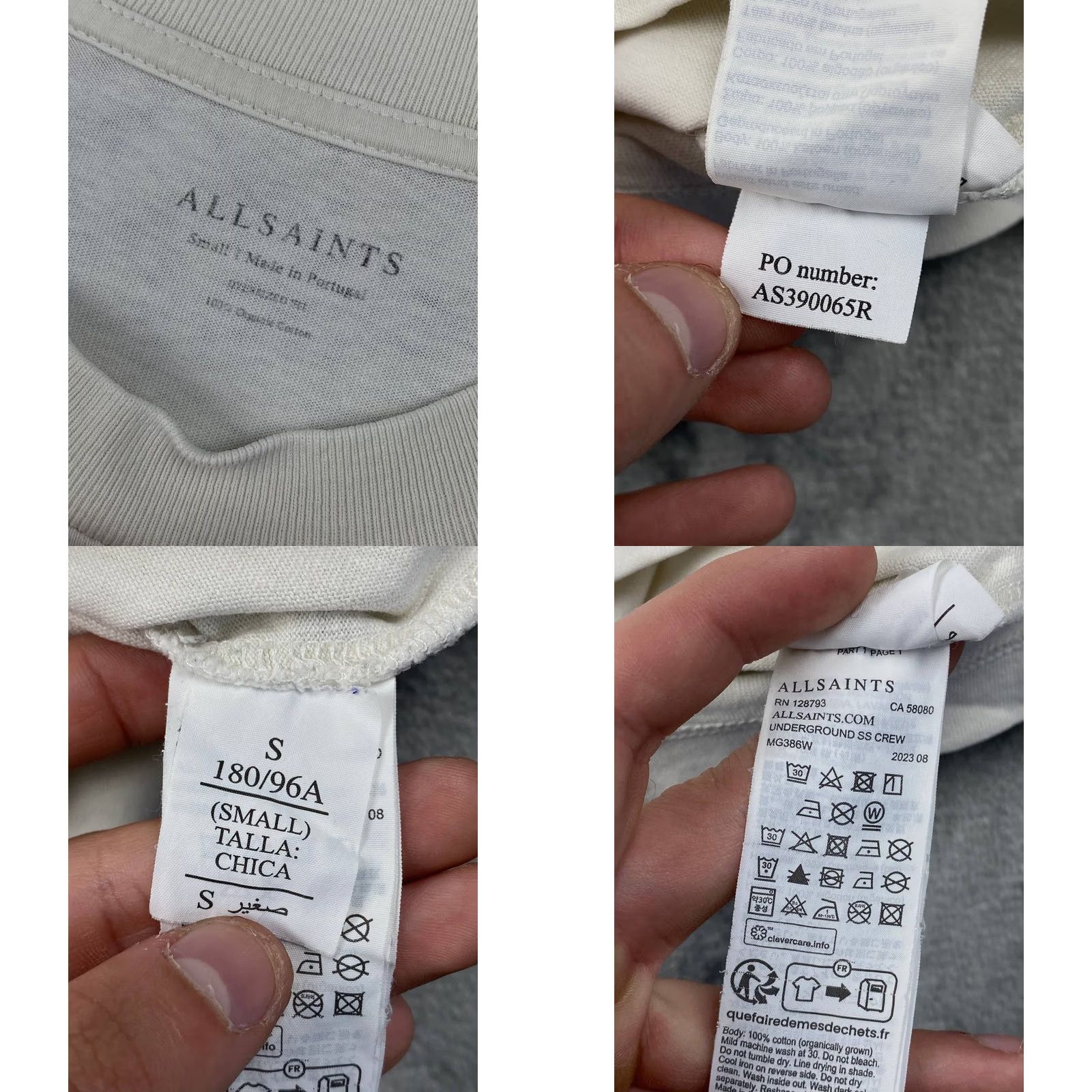 Allsaints AllSaints Men T Shirt S White Underground Big Logo Size US S / EU 44-46 / 1 - 8 Thumbnail