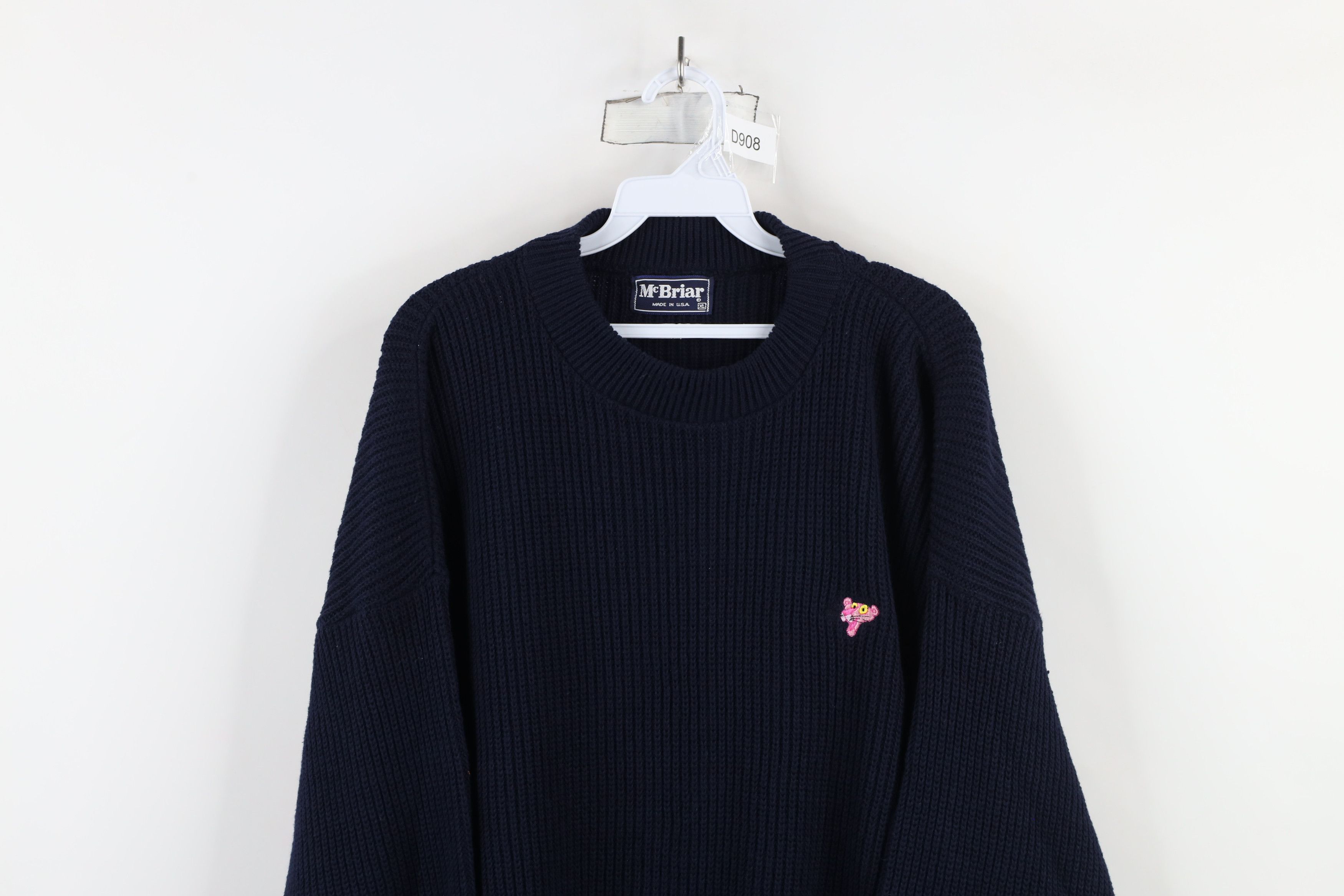 Vintage Vintage 90s Streetwear Pink Panther Ribbed Knit Sweater USA Size US XL / EU 56 / 4 - 2 Thumbnail