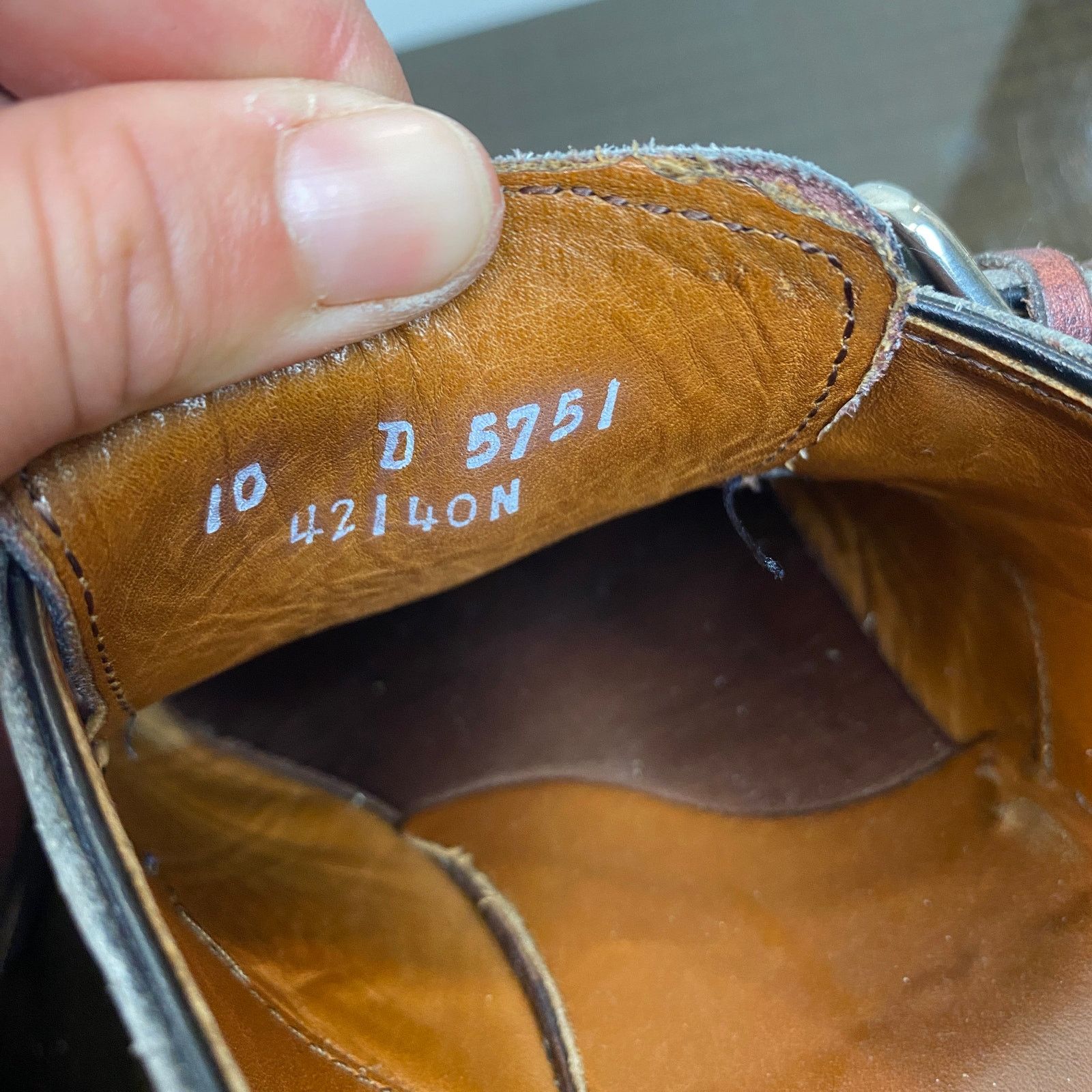 Allen Edmonds Allen Edmonds Warwick Monk Strap Leather Dress Shoes 10D Size US 10 / EU 43 - 8 Thumbnail