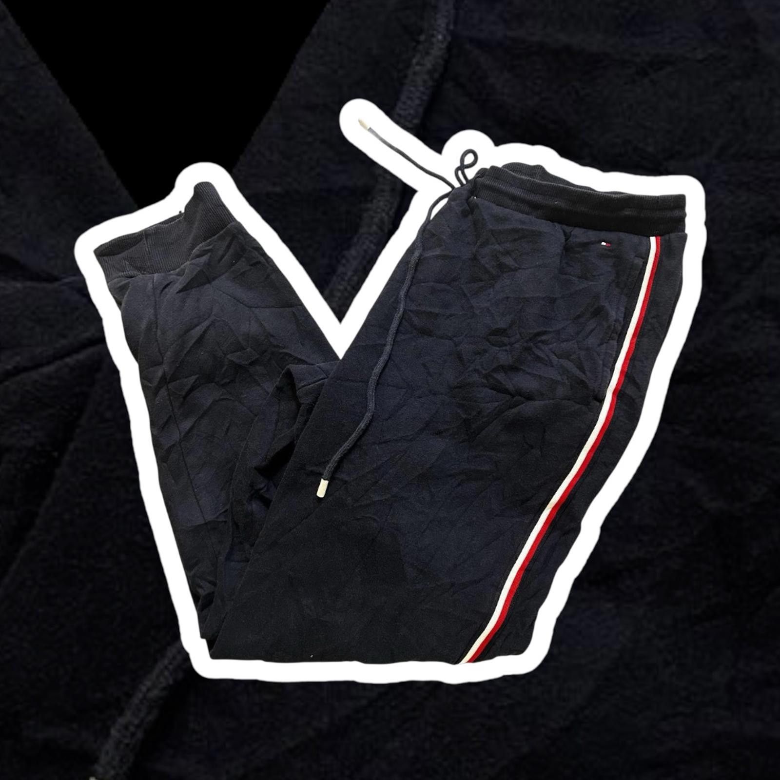 Tommy Hilfiger Tommy Hilfiger Navy Joggers with Red Stripes Size US 34 / EU 50 - 1 Thumbnail