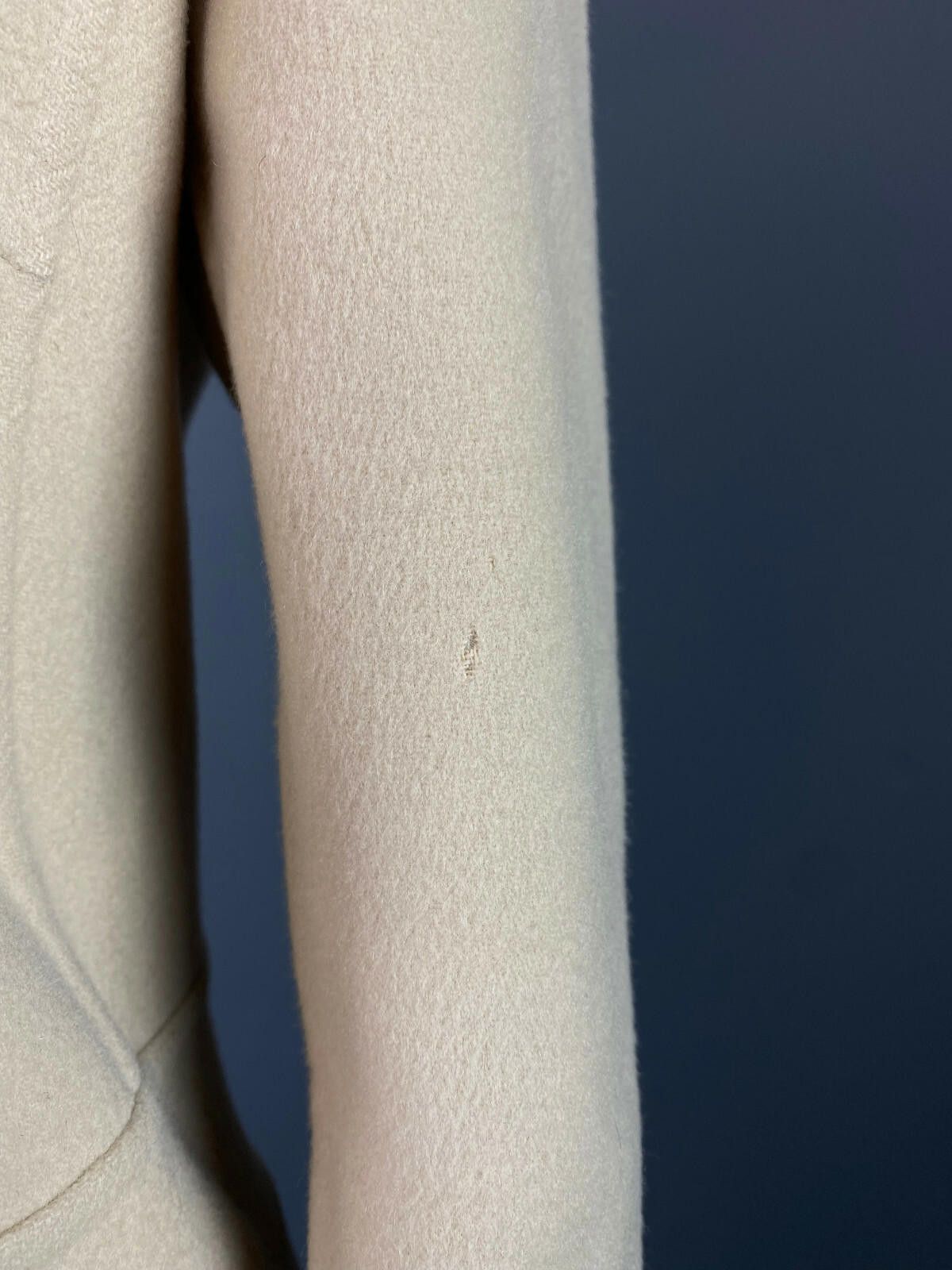 Designer Ladies Burberry London Beige Wool Button Down Coat Size 52 Size M / US 6-8 / IT 42-44 - 4 Thumbnail
