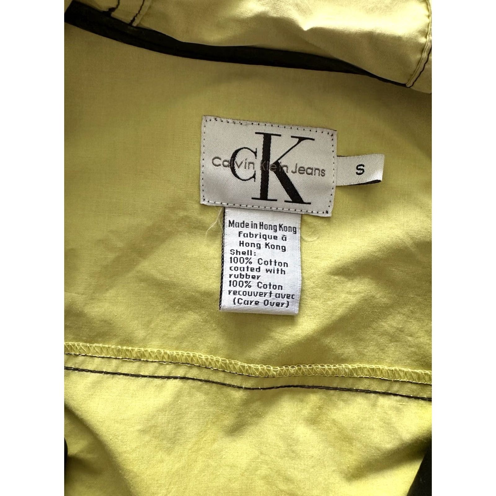 Calvin Klein VINTAGE CALVIN KLEIN JEANS Jacket Men’s Small Black 90s Windbreaker CK Rain Coat Size US 29 - 5 Thumbnail