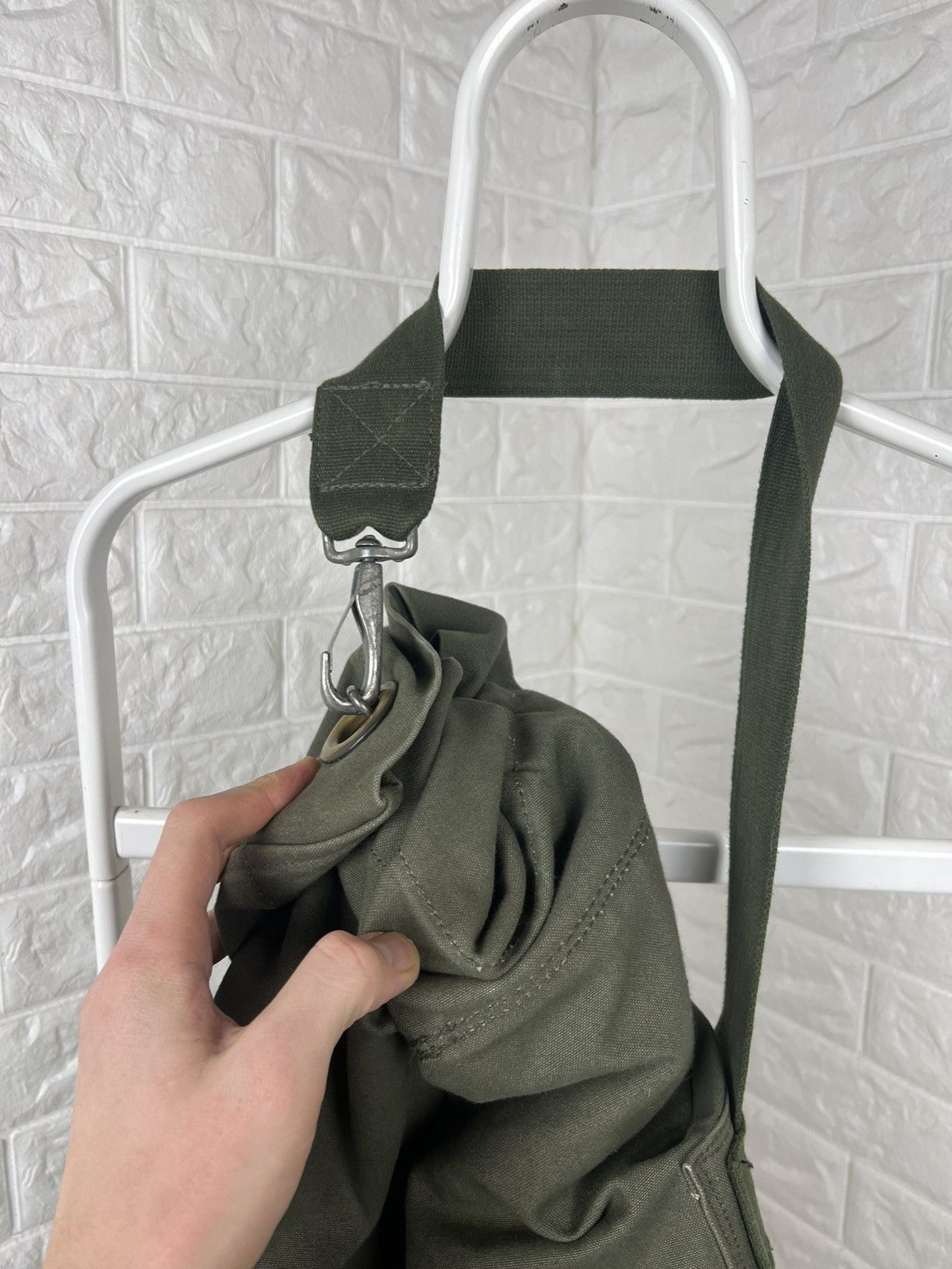 Vintage Vintage 1970s 70s US Military Canvas Bag Shoulder Strap Army Size ONE SIZE - 13 Thumbnail