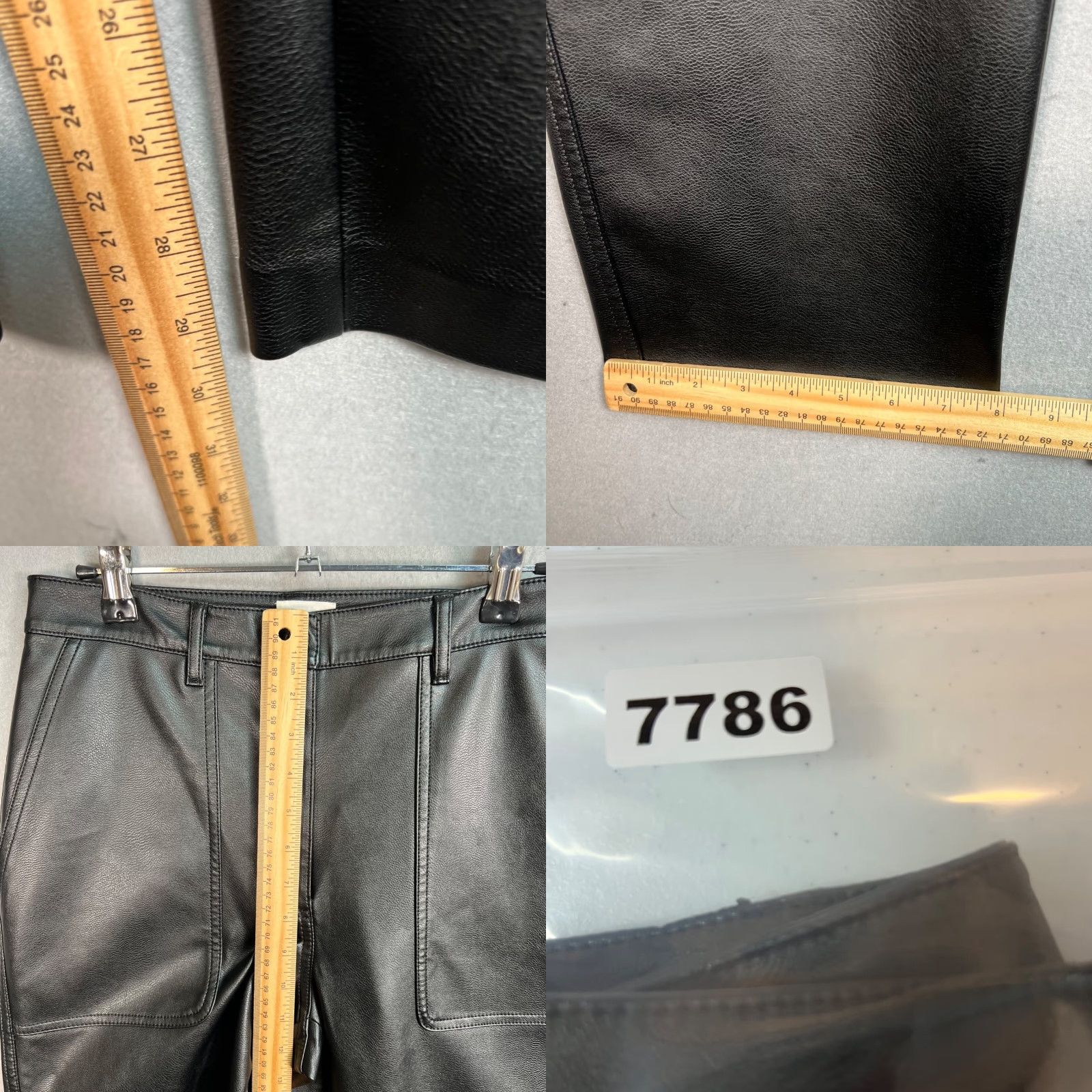 Aritzia Aritzia Wilfred Free Black Faux Leather Straight Leg Pants Size 6 Size 28" / US 6 / IT 42 - 8 Thumbnail