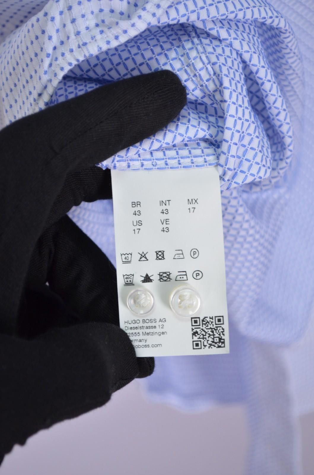 Hugo Boss Hugo Boss Mens T-Christo Blue L/S Dress Shirt Size 43 17 XL Size US XL / EU 56 / 4 - 8 Thumbnail