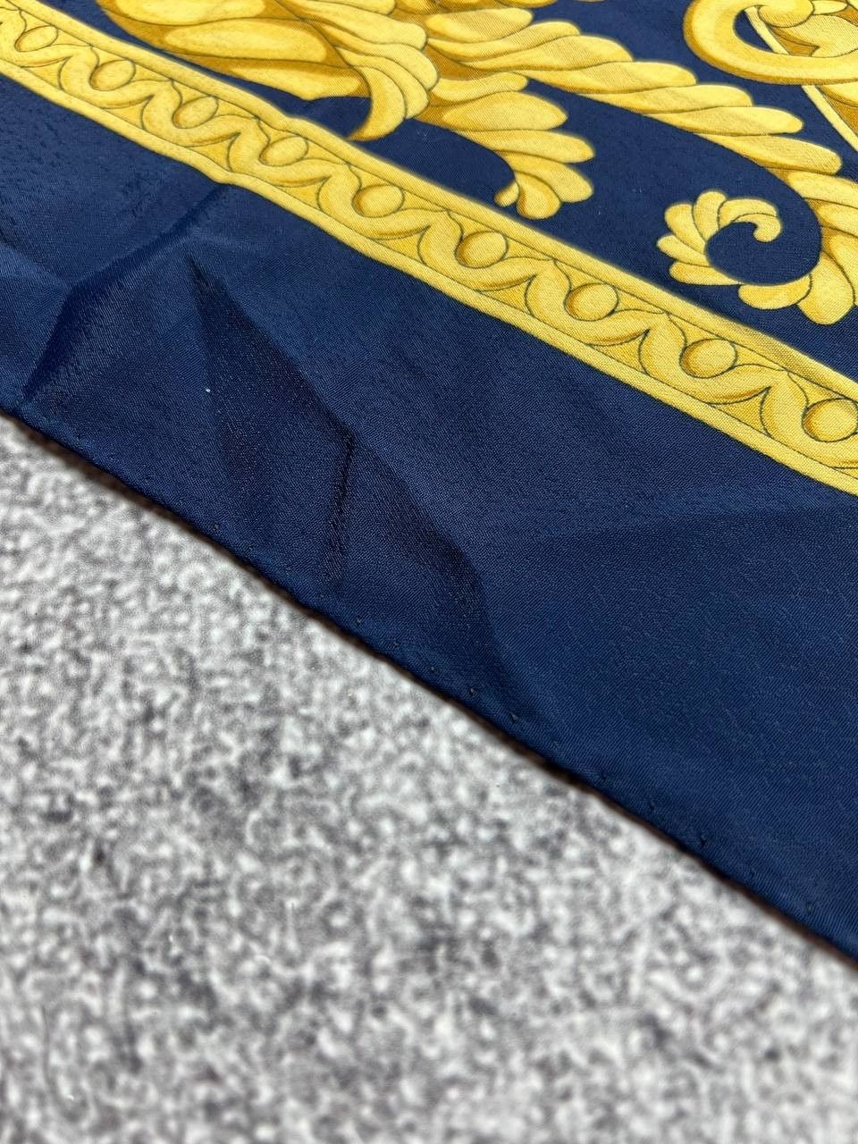 Versace Versace Gold Iconic 100%Silk Scarf Size ONE SIZE - 11 Thumbnail