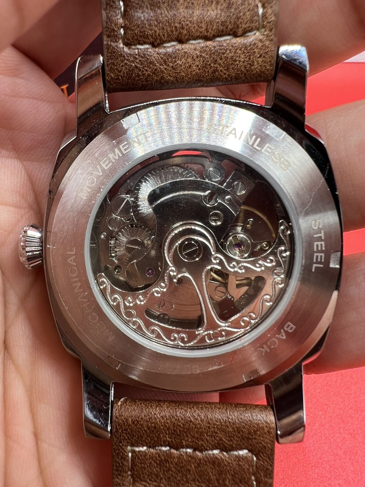 Other Silver LONGLUX mechanical Men's Watch Retro Style Skeleton Size ONE SIZE - 8 Thumbnail