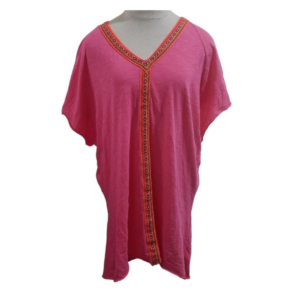 Designer CT1688 pitusa Pink Kaftan Top Standard Size ONE SIZE - 1 Thumbnail