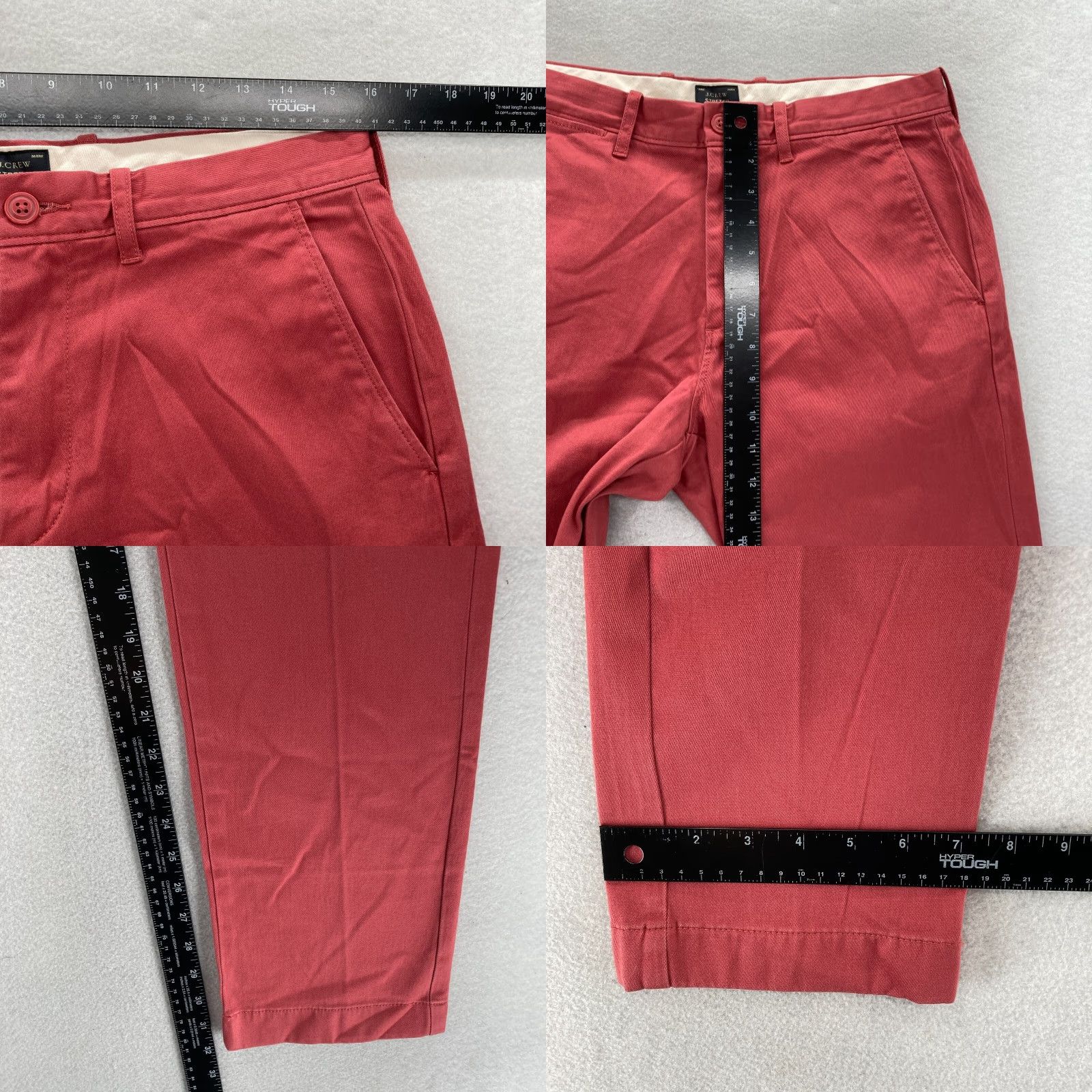 J.Crew J.Crew 770 Pants Mens 31x32 Straight Leg Red Stretch Fabric Chino Preppy Travel Size US 31 - 8 Thumbnail