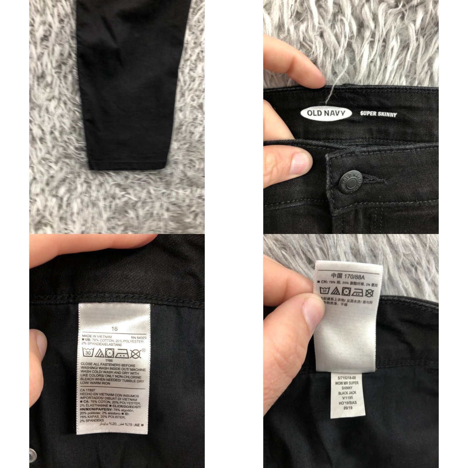 Old Navy Old Navy Super Skinny Jeans Size 16 Womens Dark Wash Black Jeans Regular Fit 5-Pocket Denim High Rise Womens Black Old Navy Skinny Jeans Size 38" / US 16 / IT 52 - 8 Thumbnail